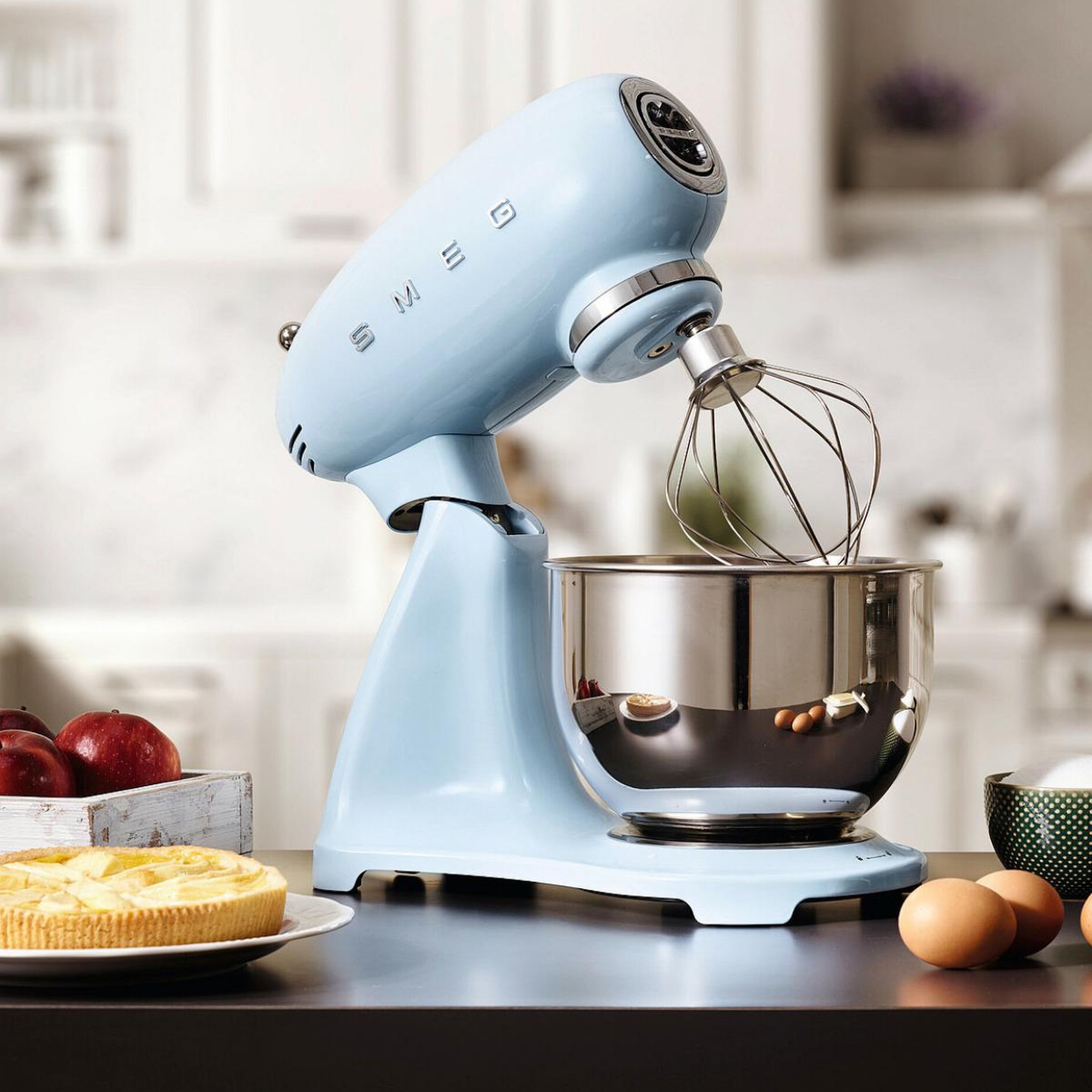 Smeg 50's Style Retro Pastel Mavi Stand Mikser smf03pbeu