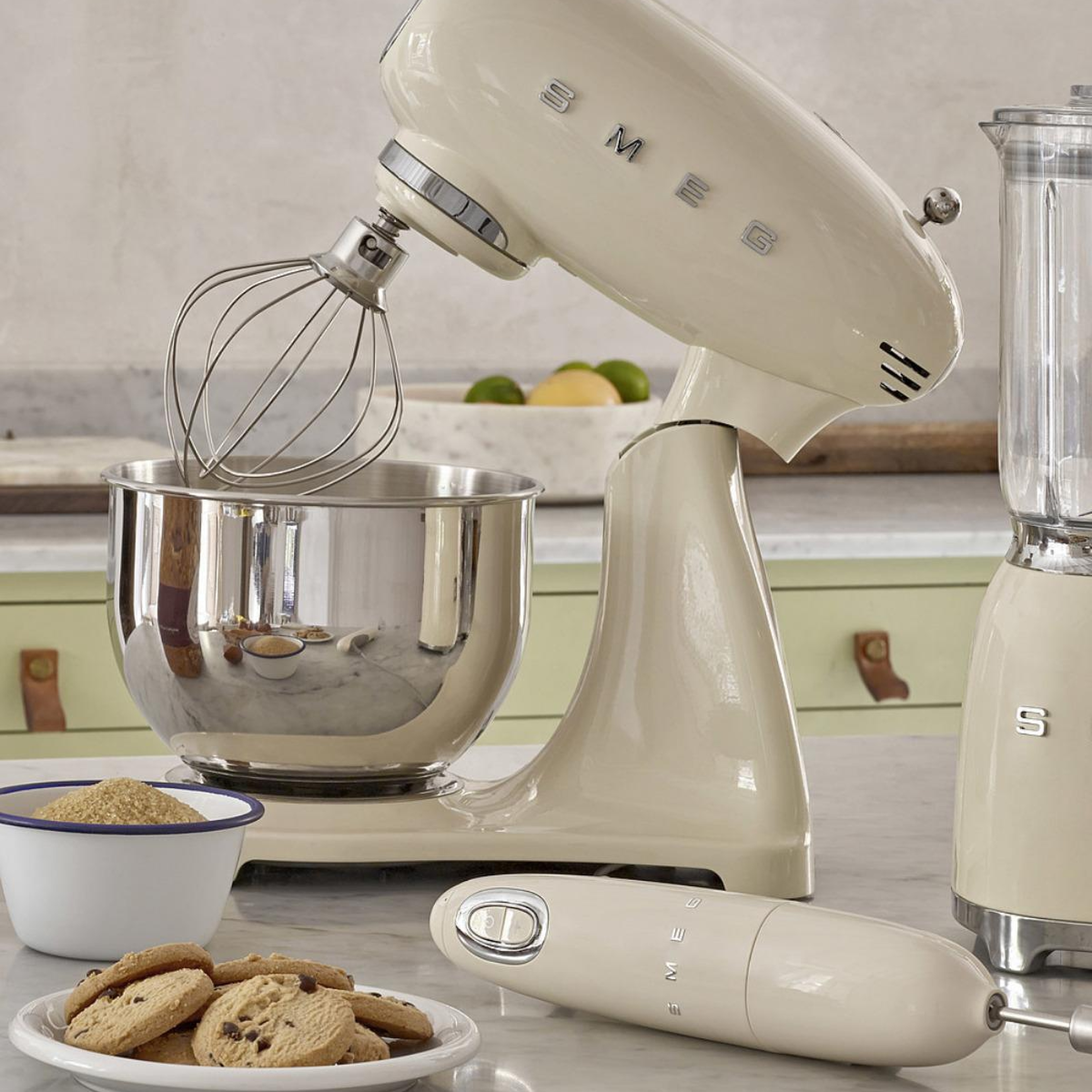 Smeg 50's Style Retro 4.8 Litre Krem Stand Mikser SMF03CREU