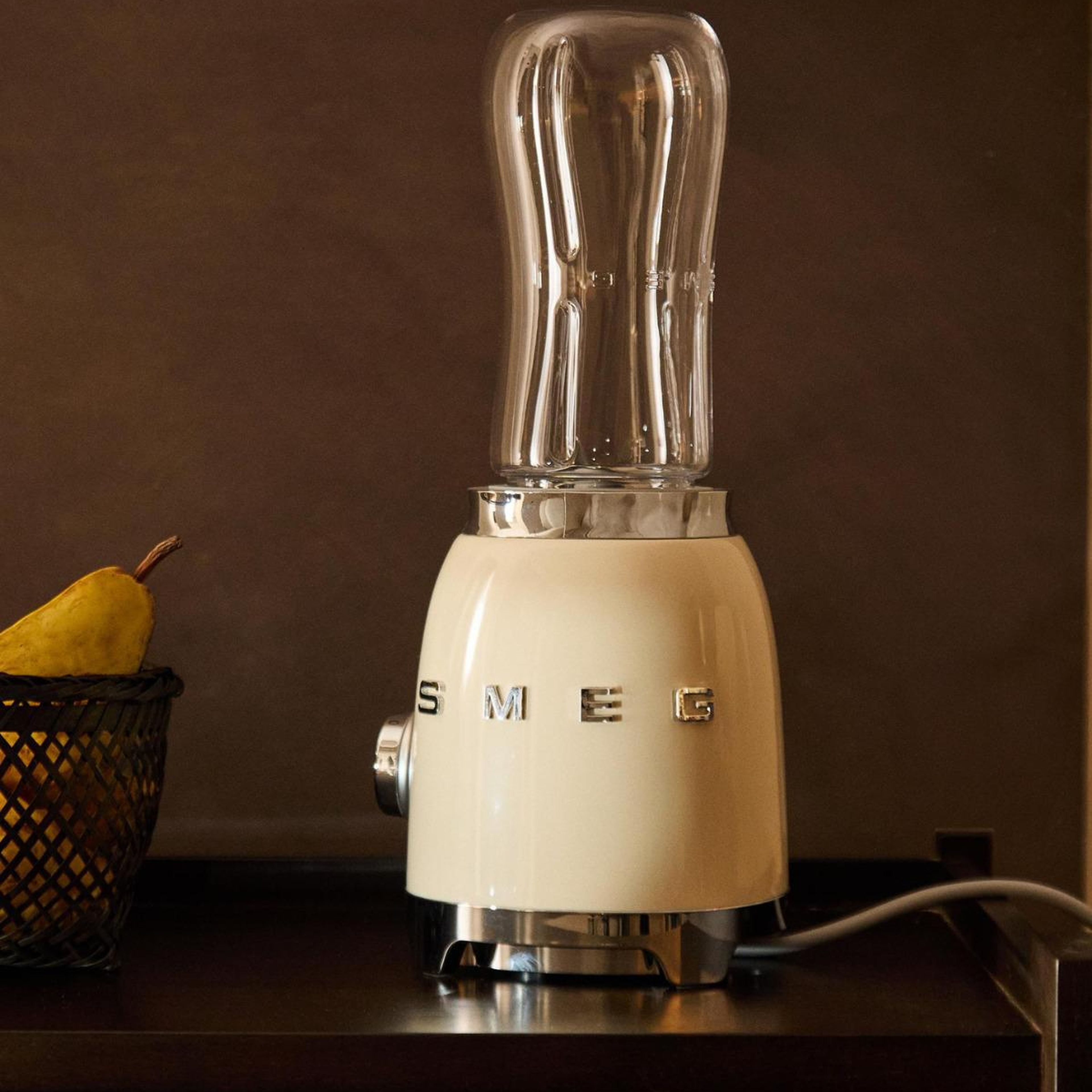 Smeg 50's Style Krem Kişisel Blender - Double Botttle