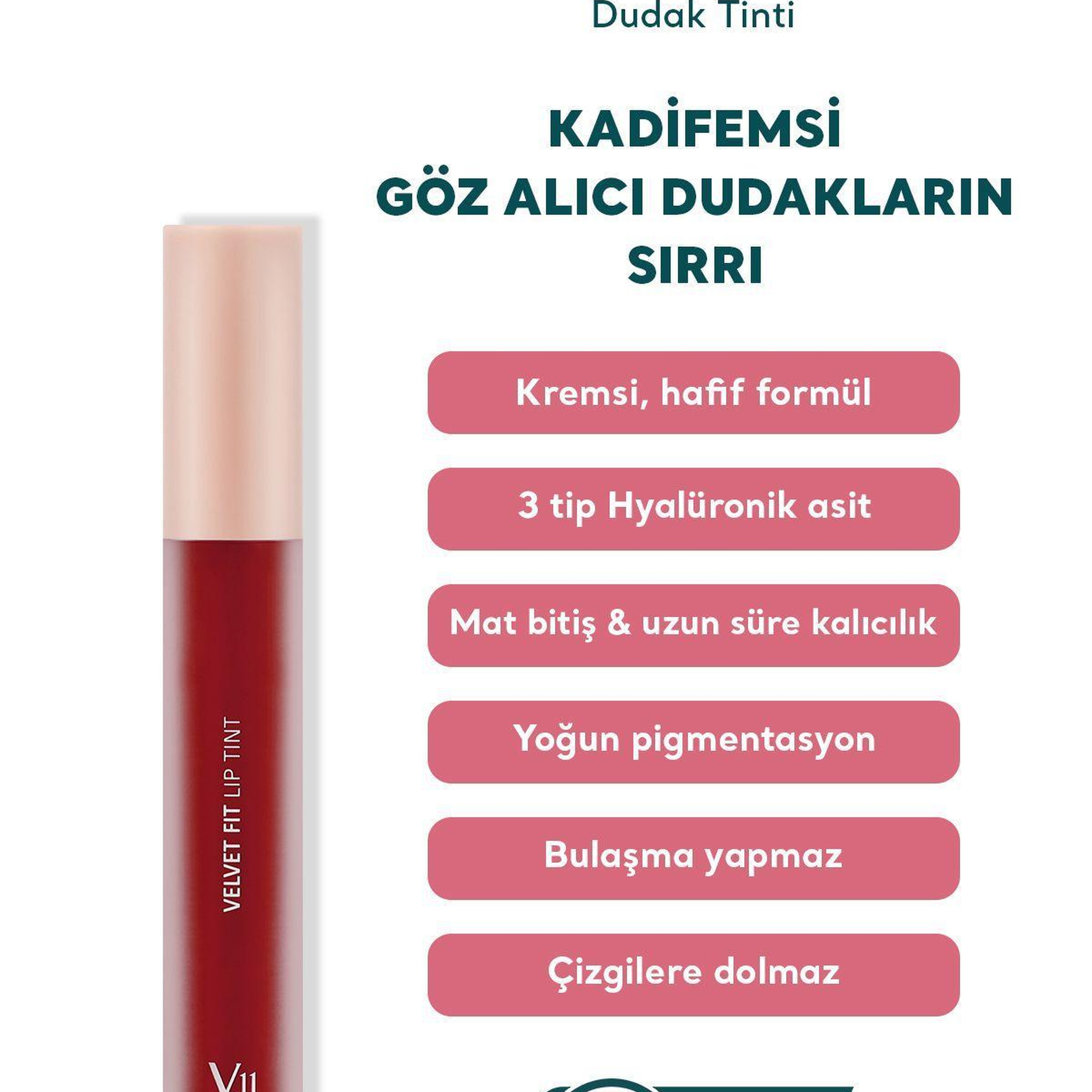 Village 11 Factory Velvet Fit Lip Tint Melted Cherry 4.7g - Mat & Kremsi Dudak Tinti