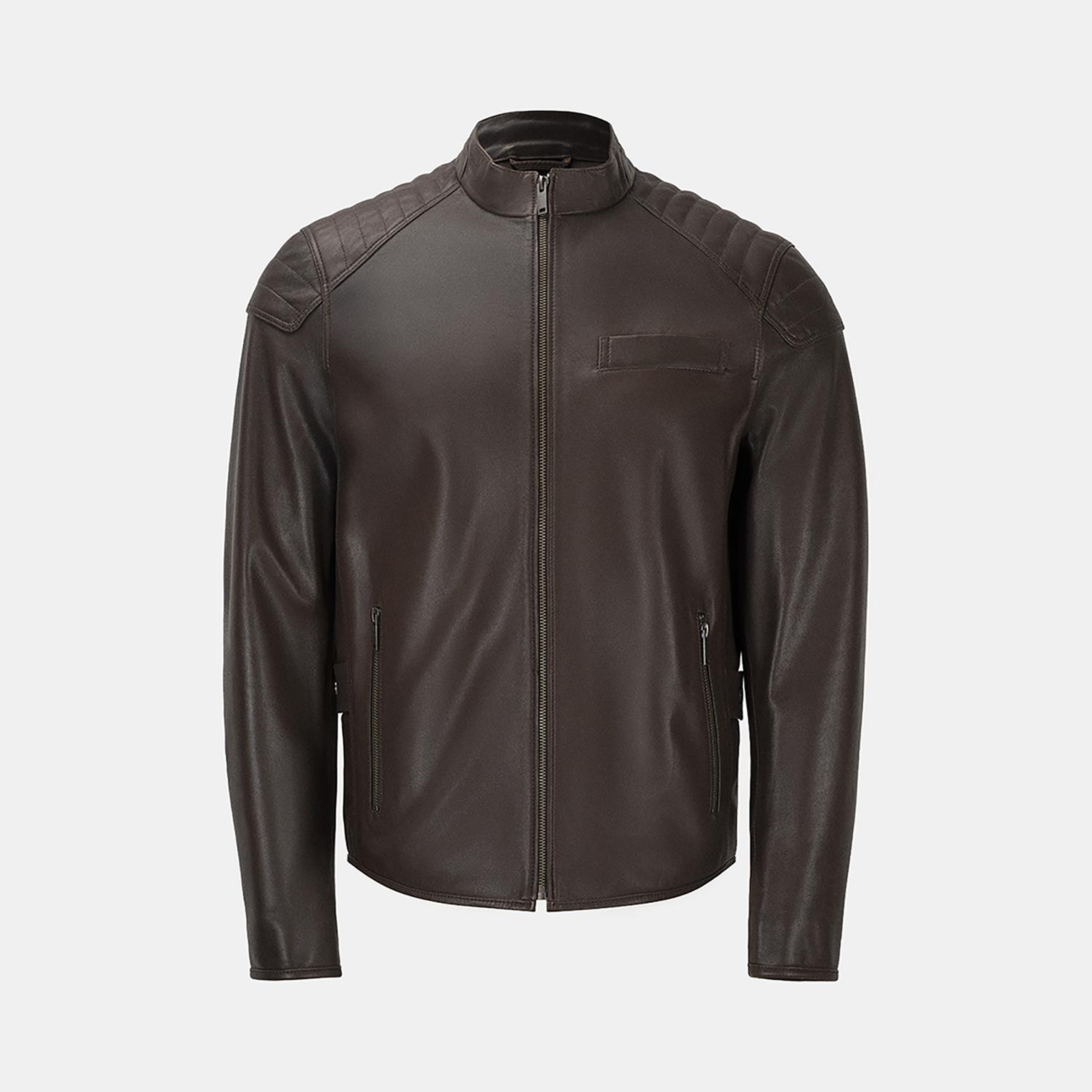 Dugan Kahve Erkek Deri Mont