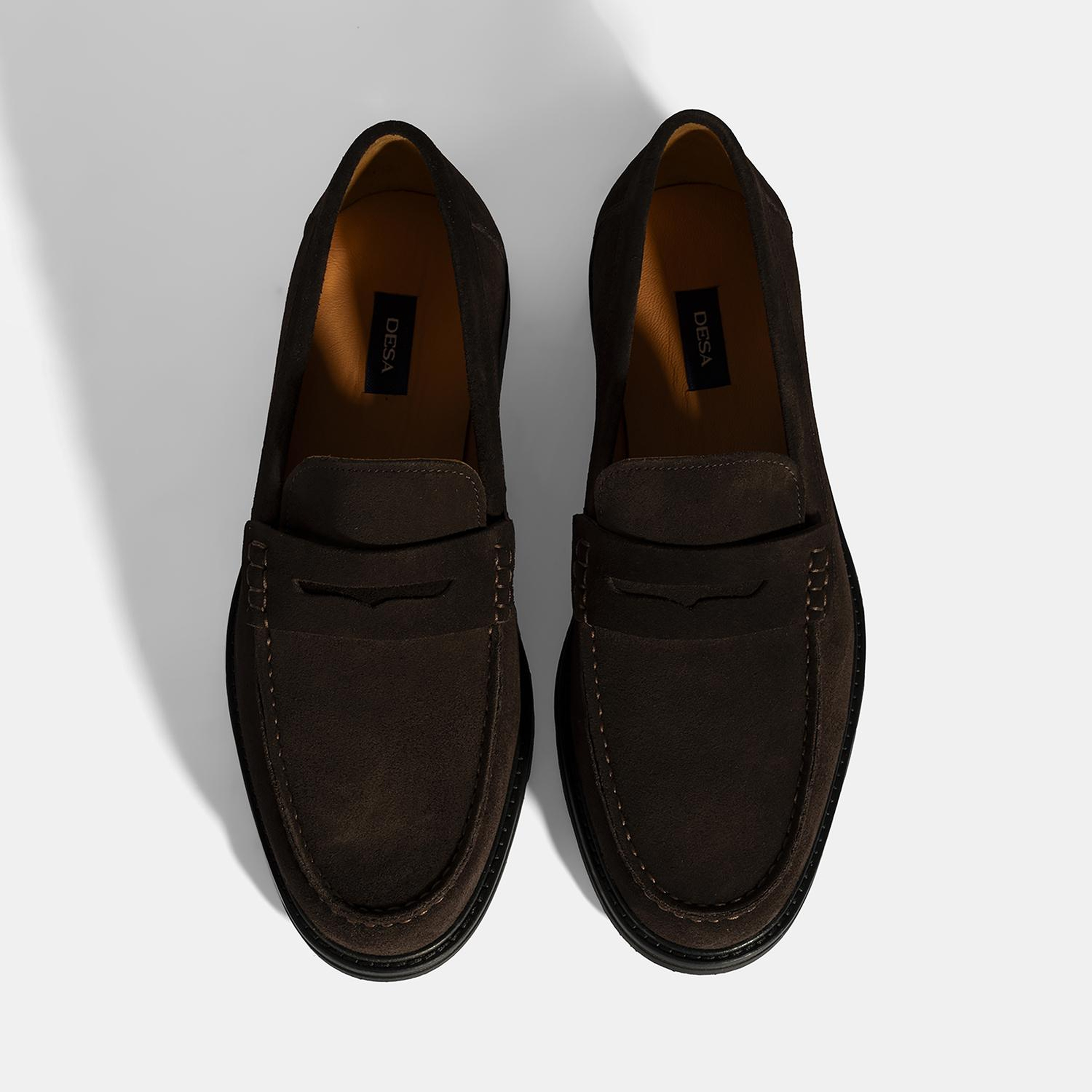 Erkek Kahve Süet Deri Loafer