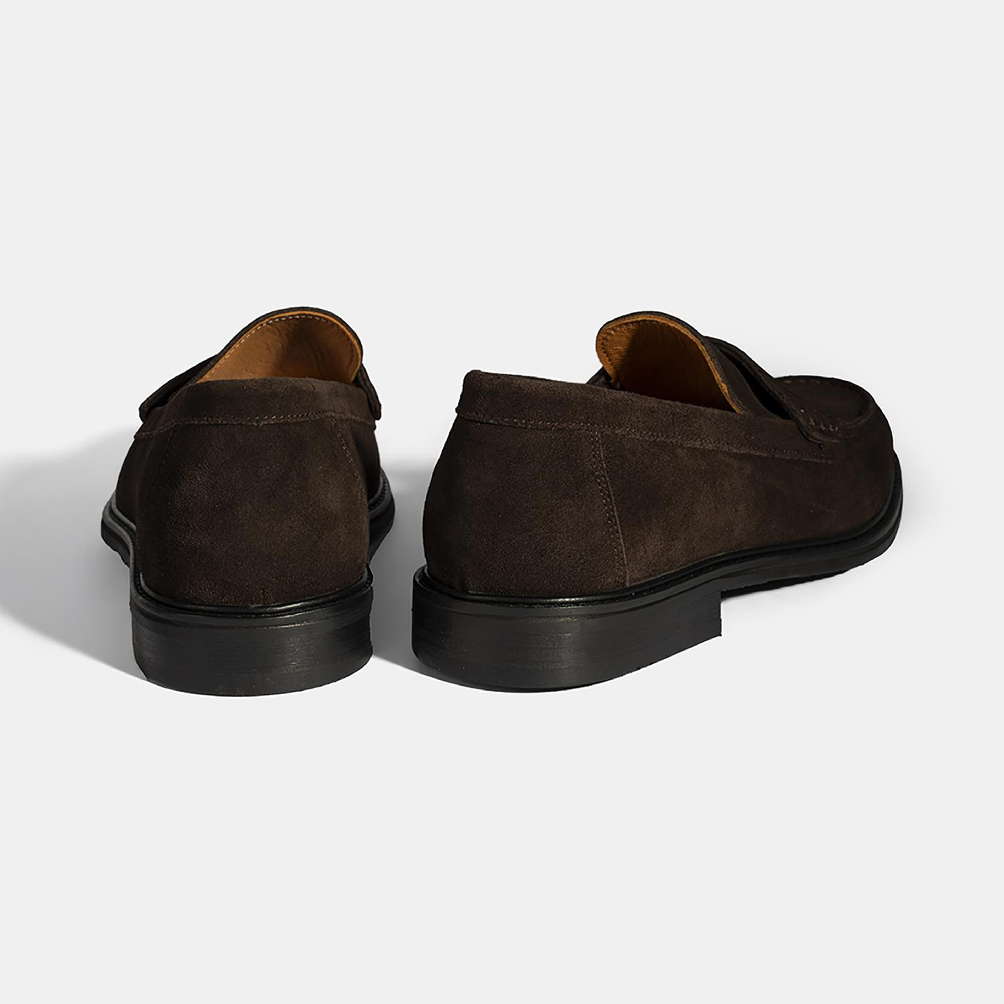 Erkek Kahve Süet Deri Loafer