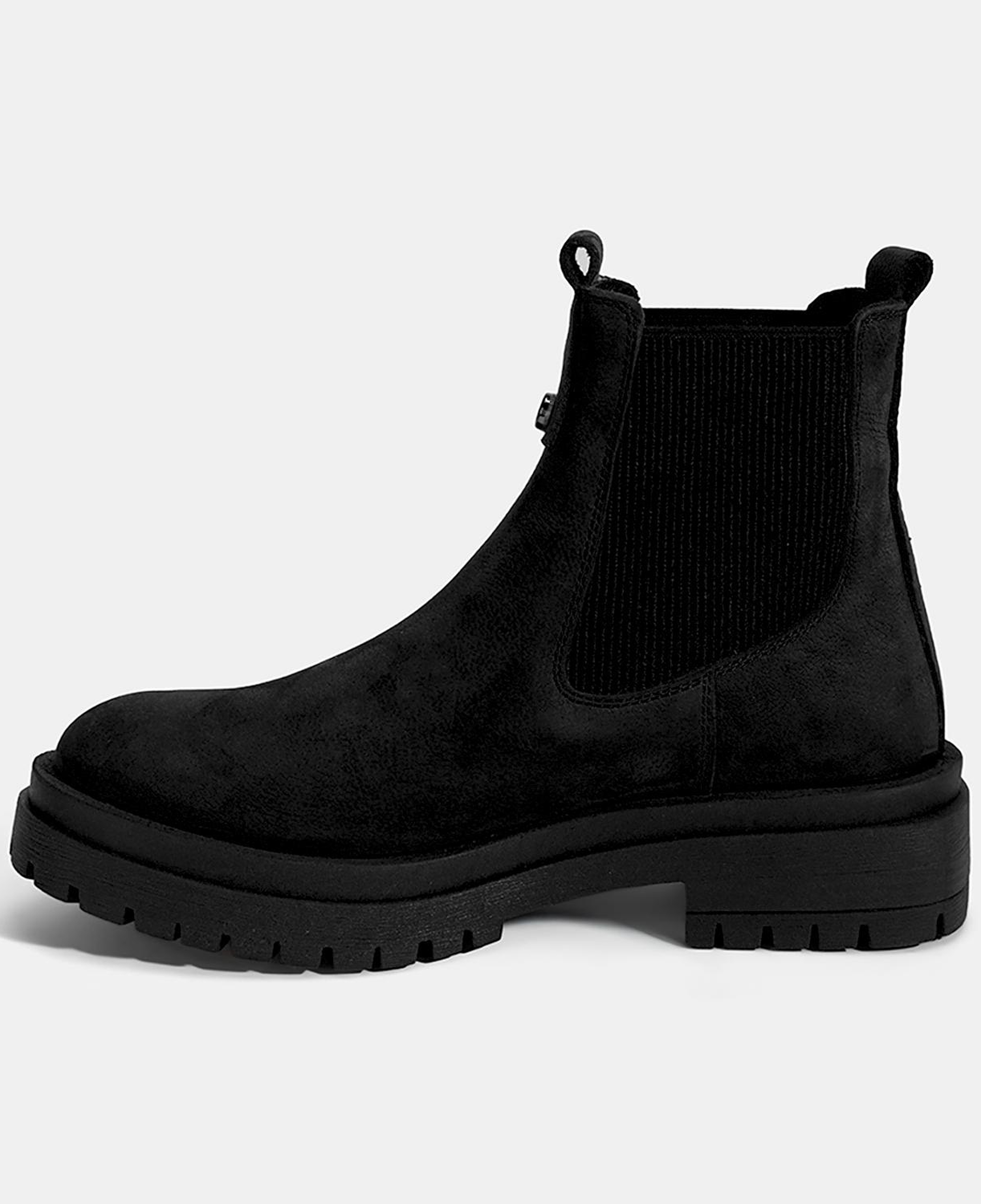 Kadın Siyah Nubuk Deri Chelsea Bot