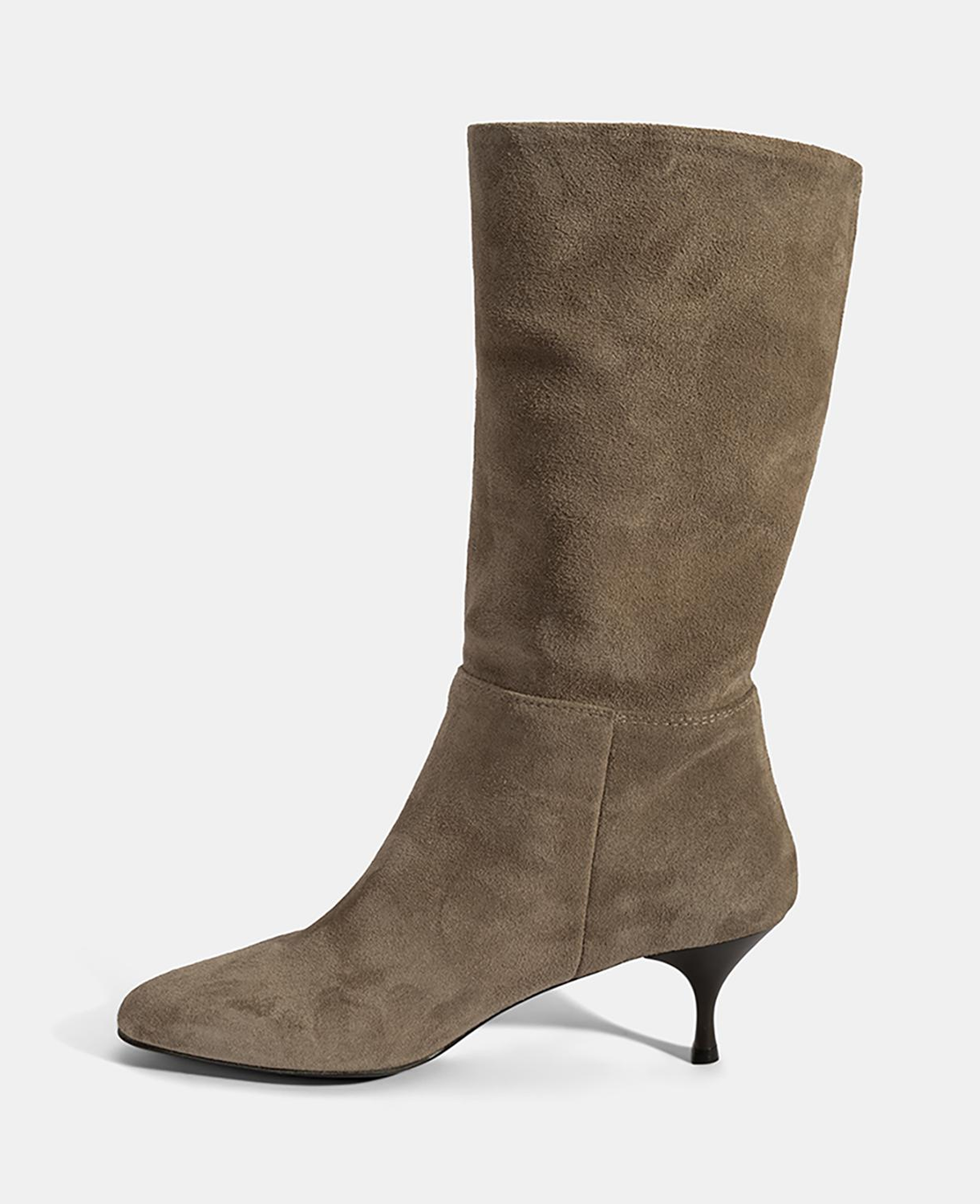 Kadın Vizon İnce Topuklu Süet Bot