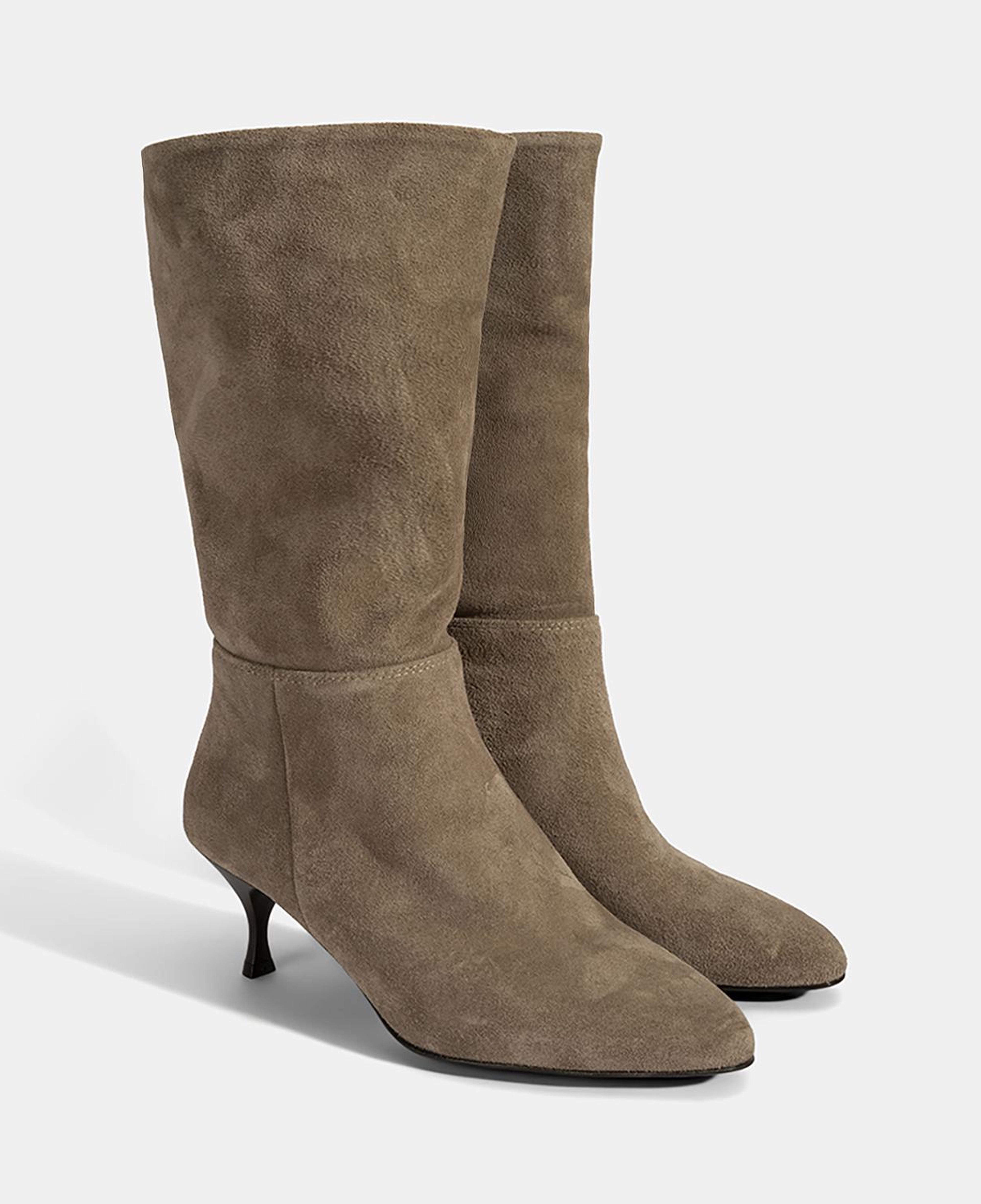 Kadın Vizon İnce Topuklu Süet Bot