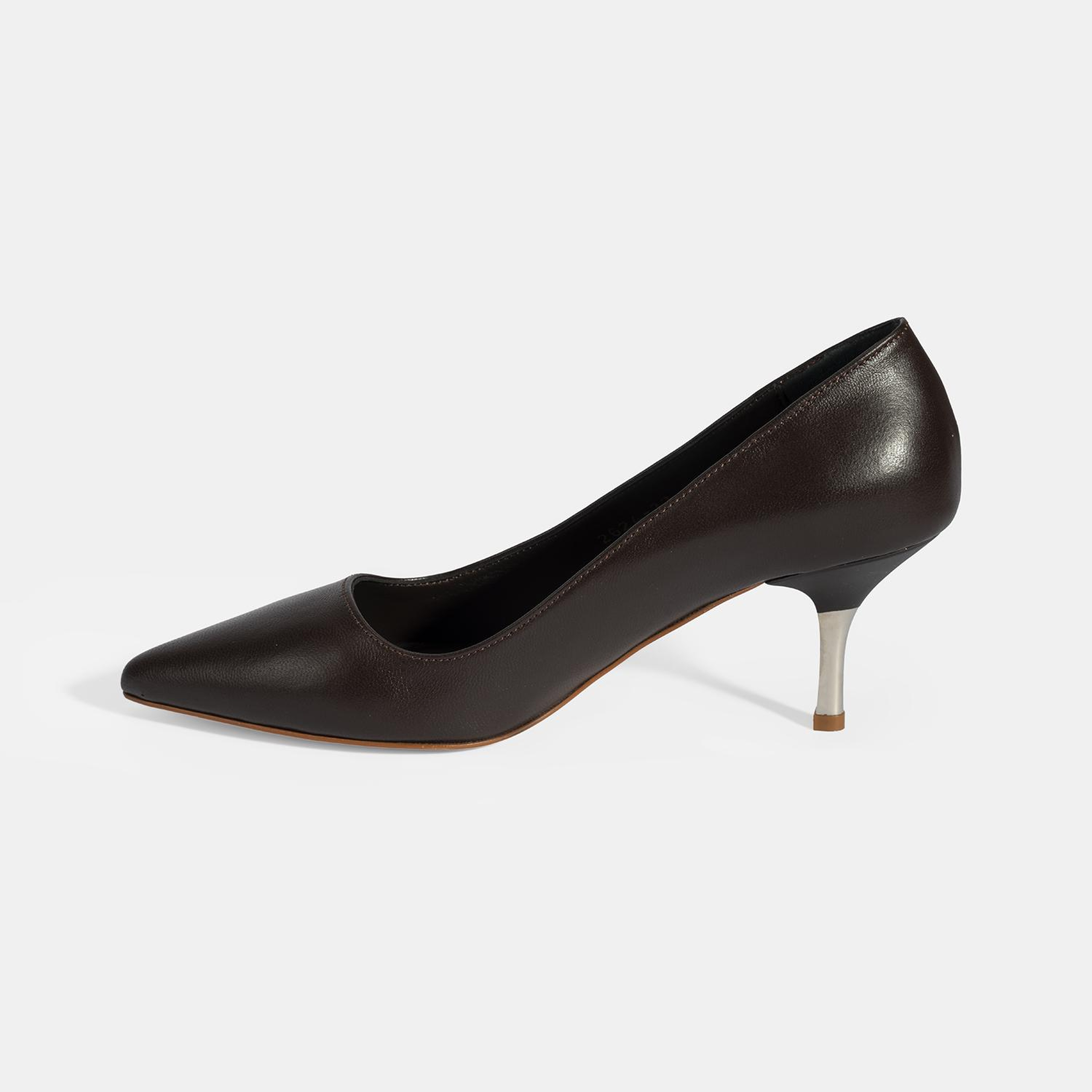 Kadın Kahve Deri Stiletto