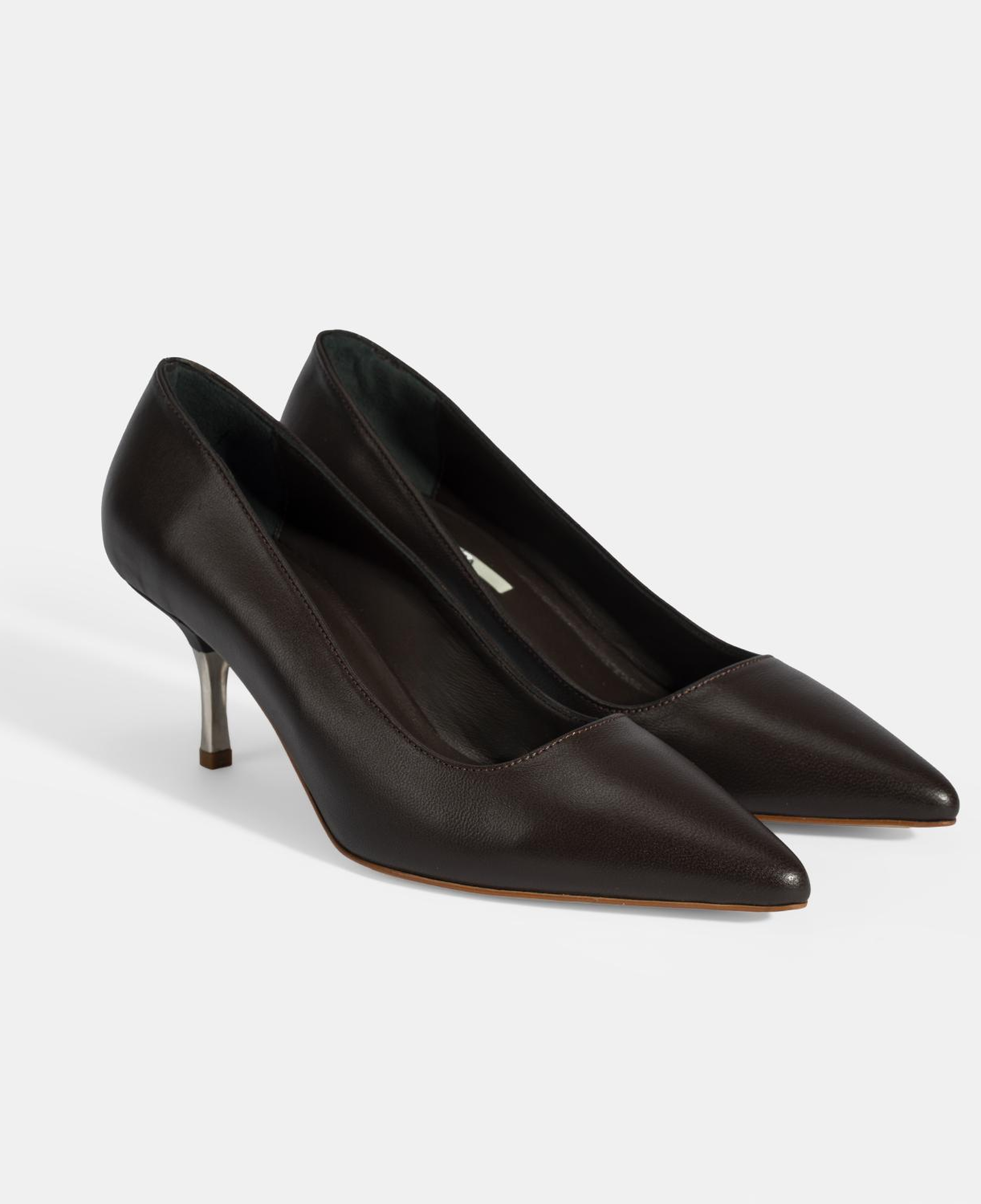 Kadın Kahve Deri Stiletto