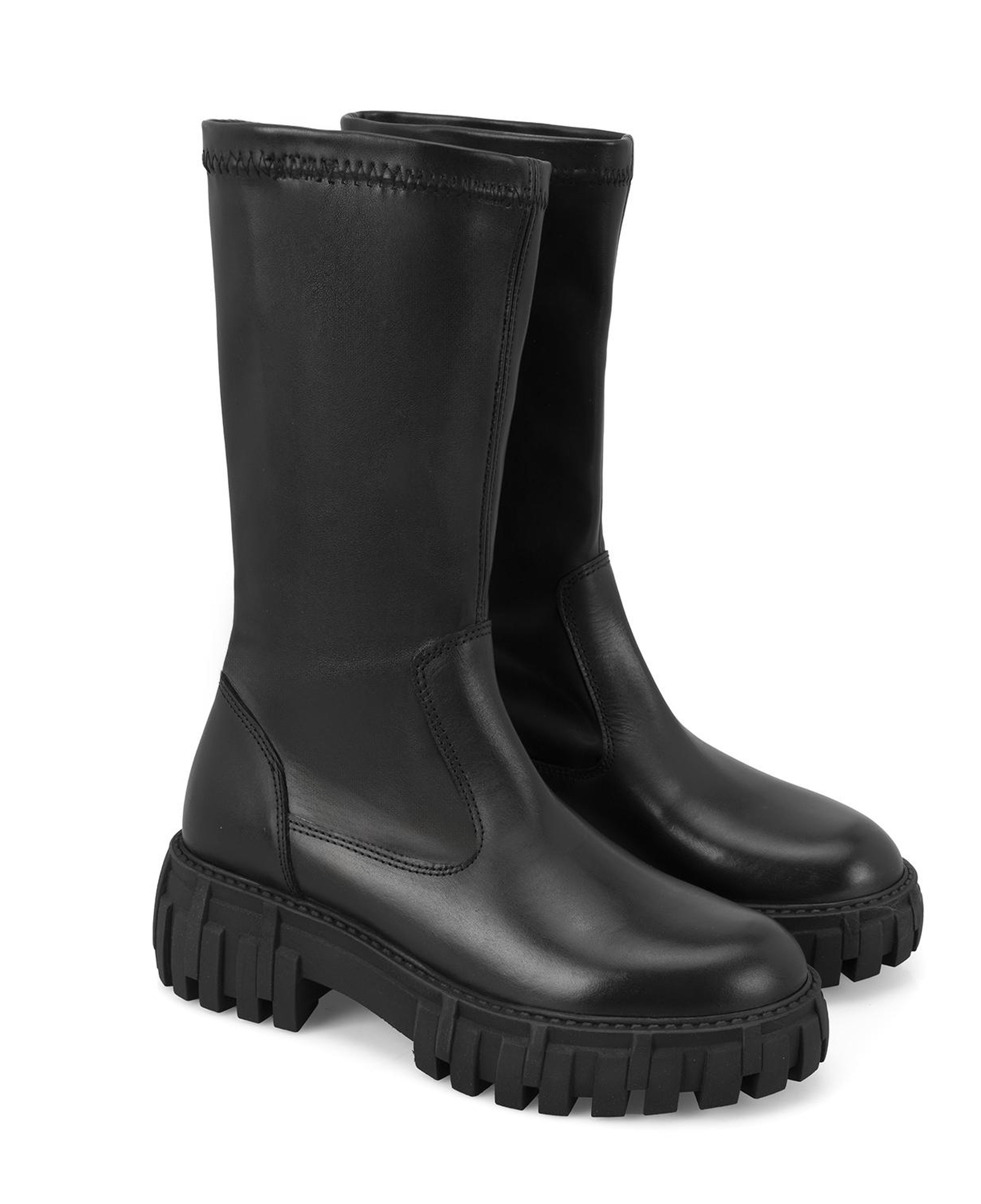 Kadın Siyah Deri Bot