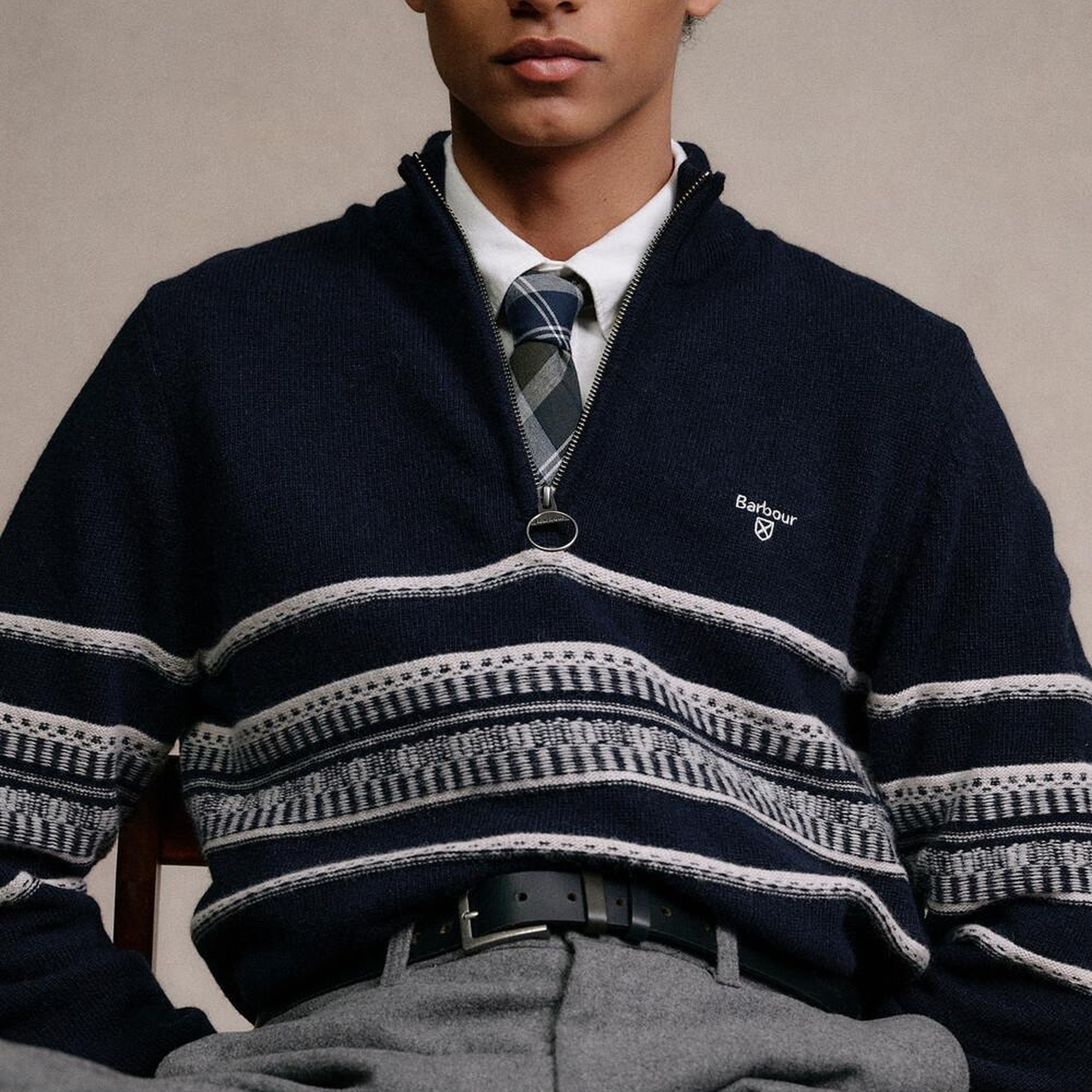 Barbour Kepwick Yarım Fermuarlı Kazak