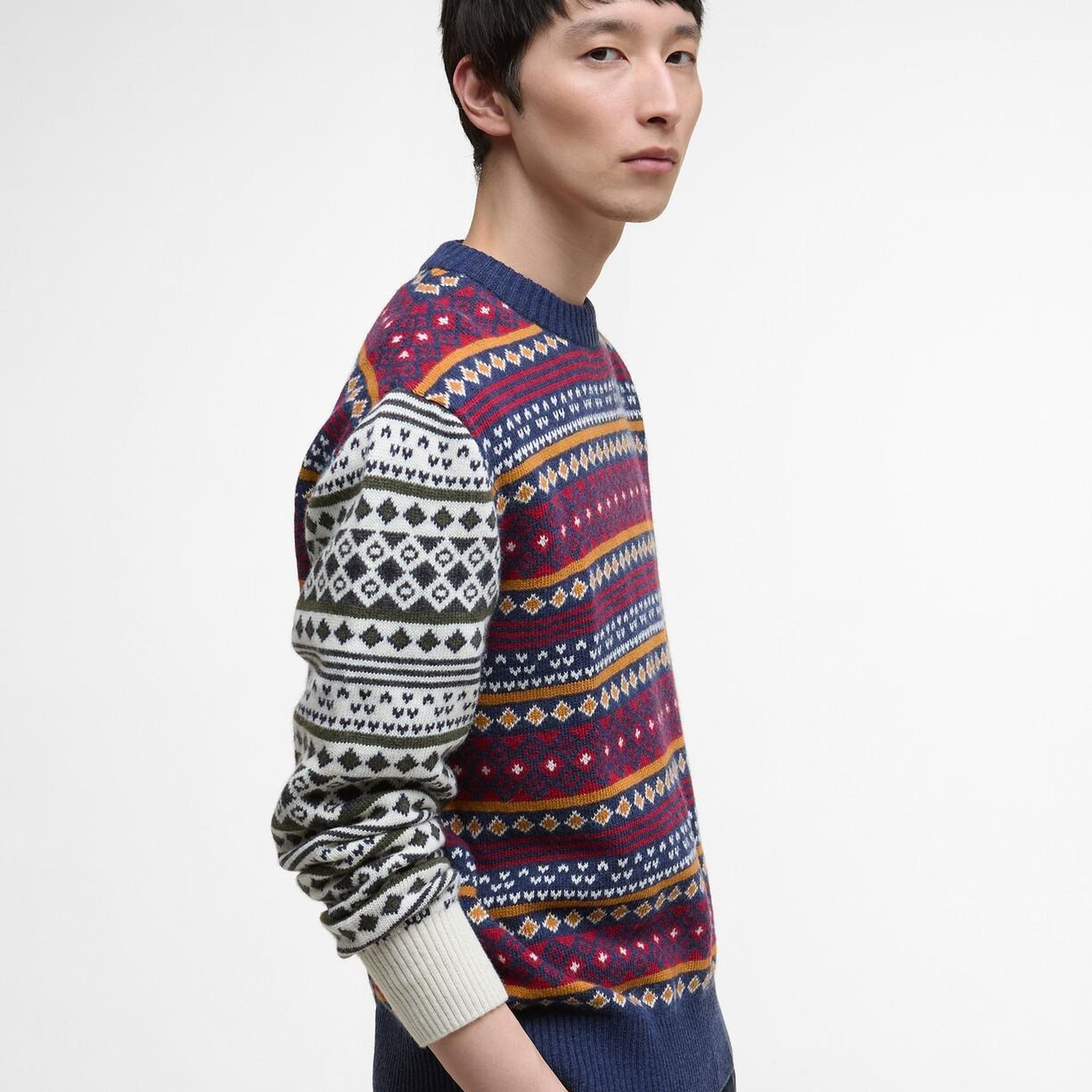 Barbour Patchwork Fair Isle Crew Neck Kazak
