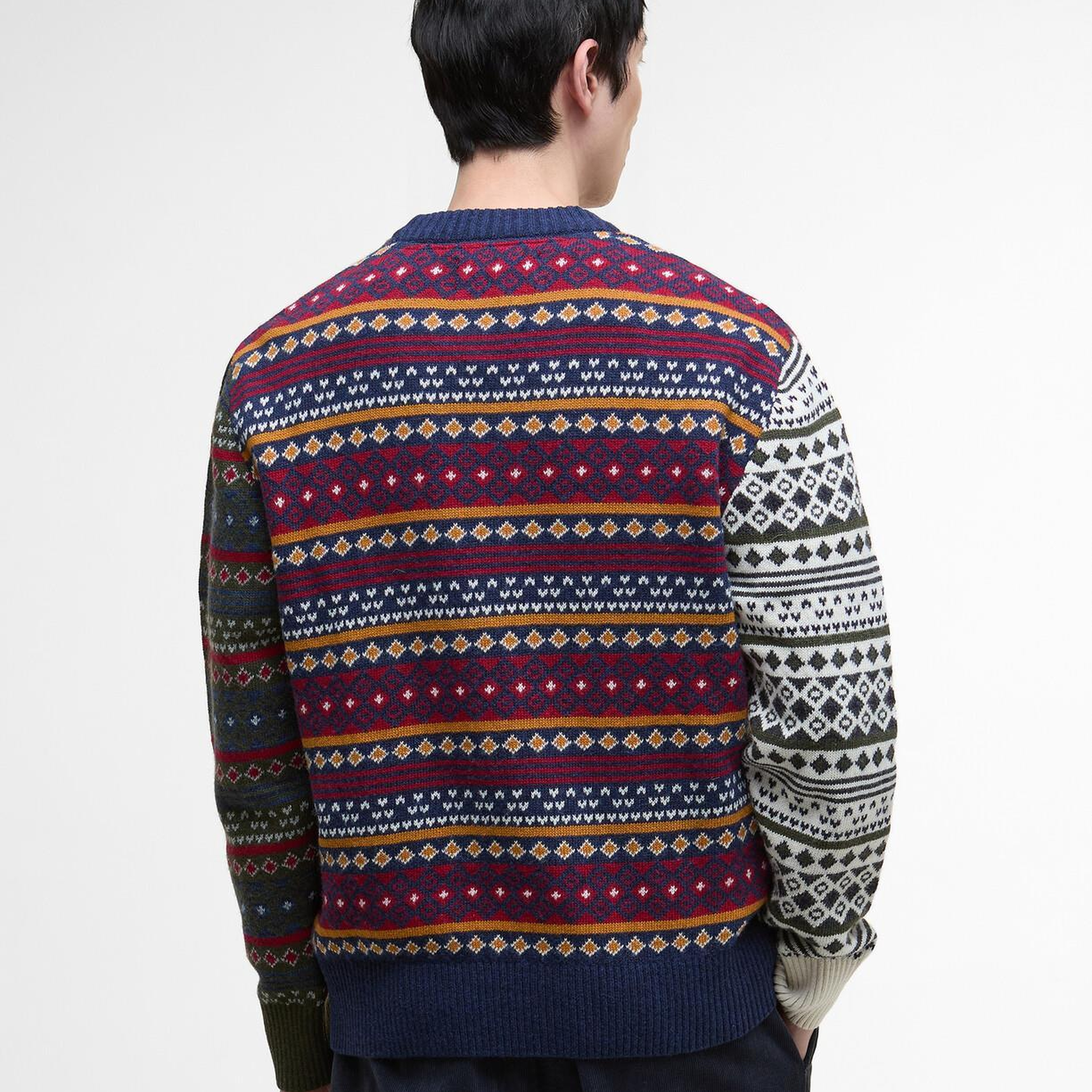 Barbour Patchwork Fair Isle Crew Neck Kazak