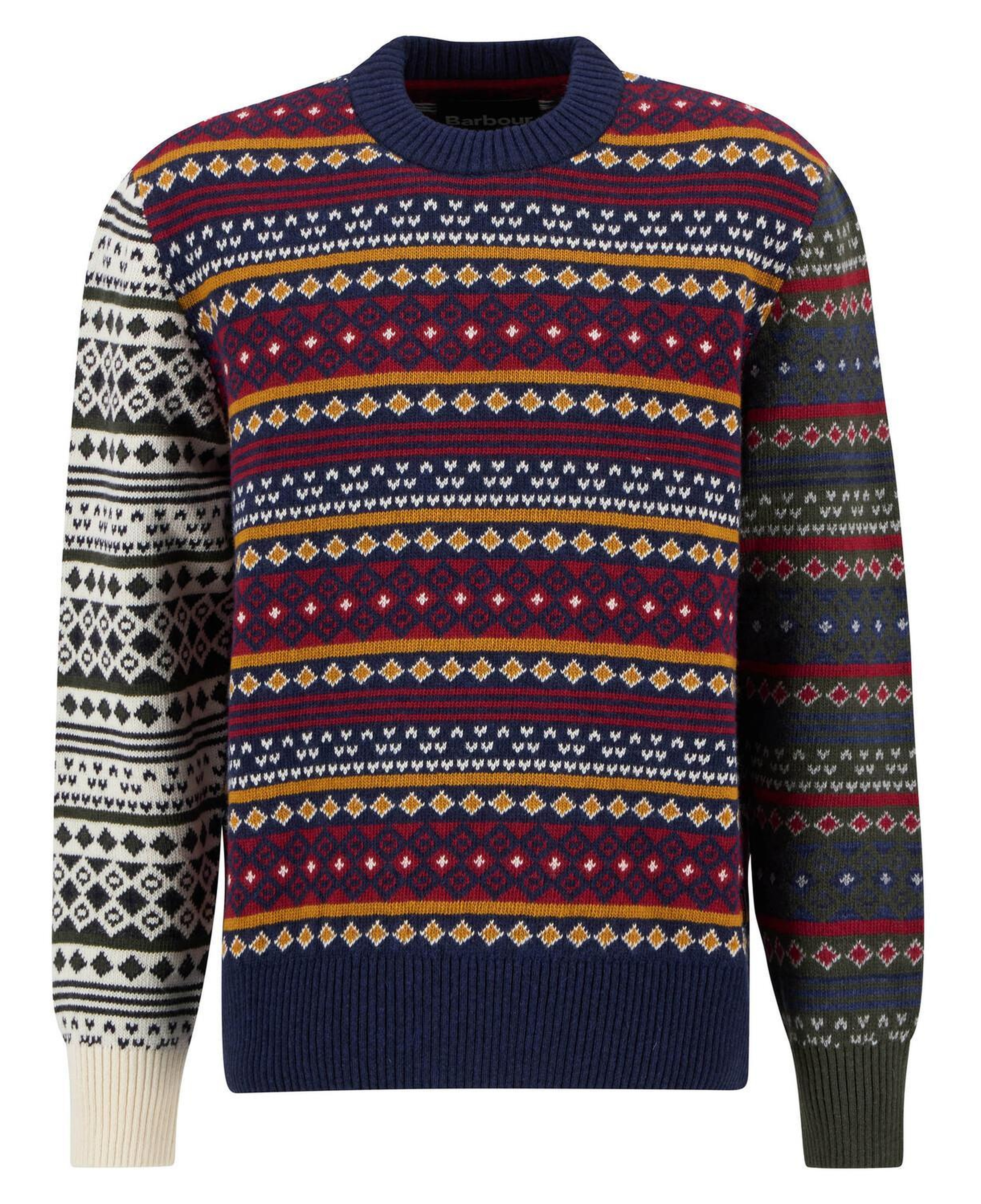 Barbour Patchwork Fair Isle Crew Neck Kazak