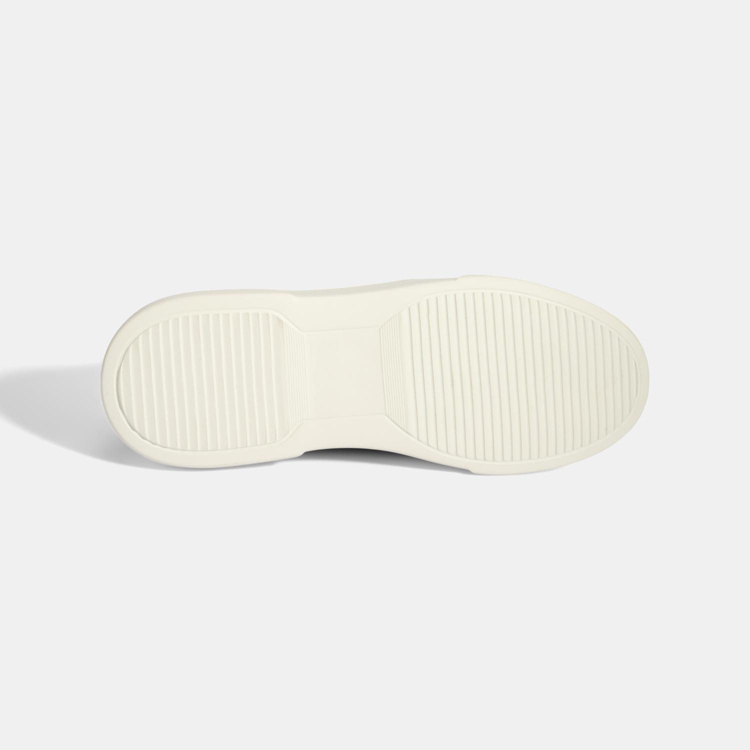 Erkek Siyah Bağcıklı Deri Sneaker