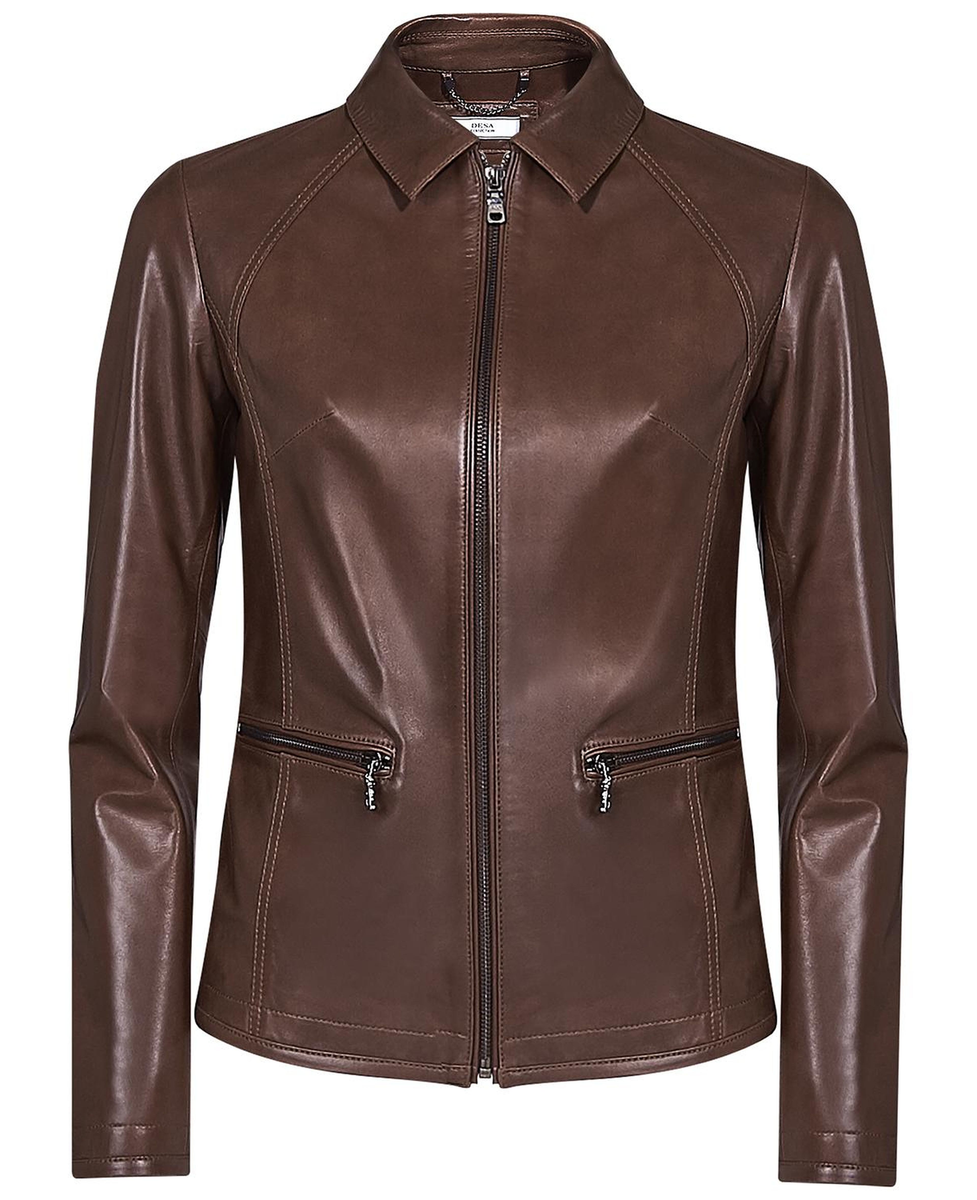 Alda Kadın Gömlek Yakalı Deri Ceket