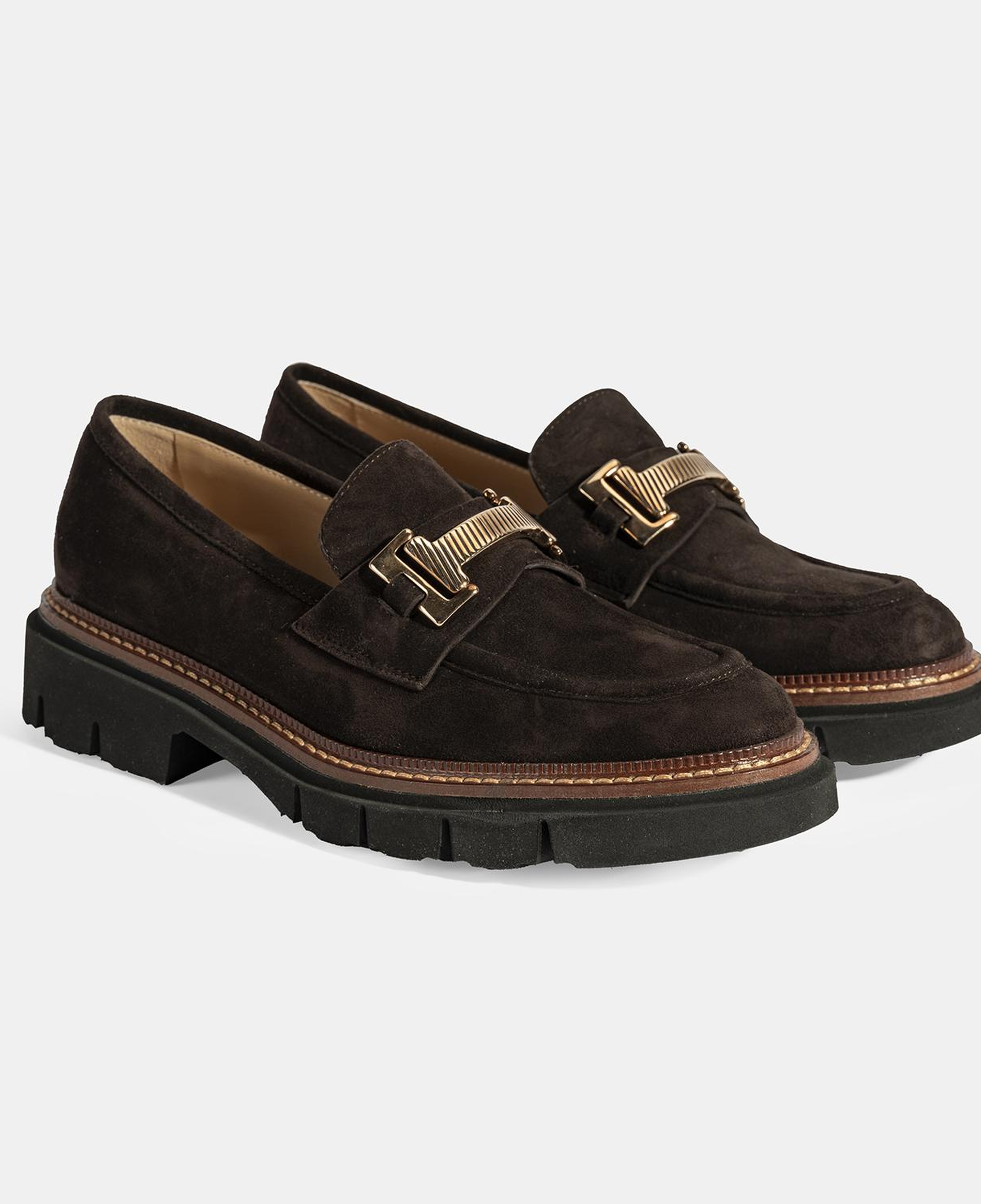 Luca Grossi Kadın Kahve Toka Detaylı Süet Loafer