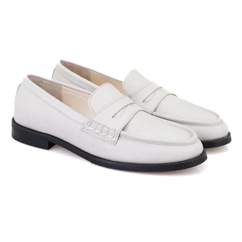 Kadın Ekru Deri Günlük Ayakkabı