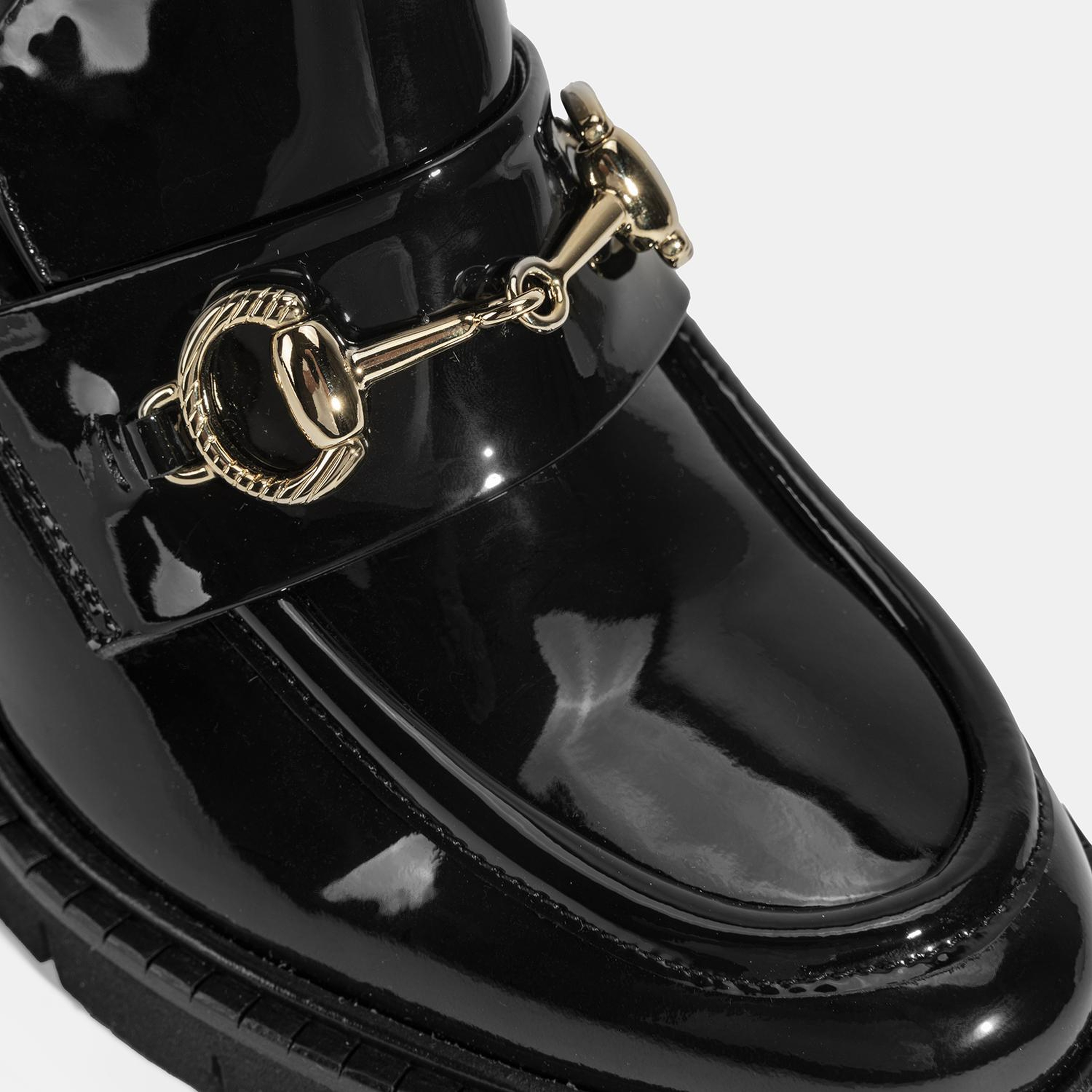 Luca Grossi Kadın Siyah Toka Detaylı Topuklu Rugan Loafer