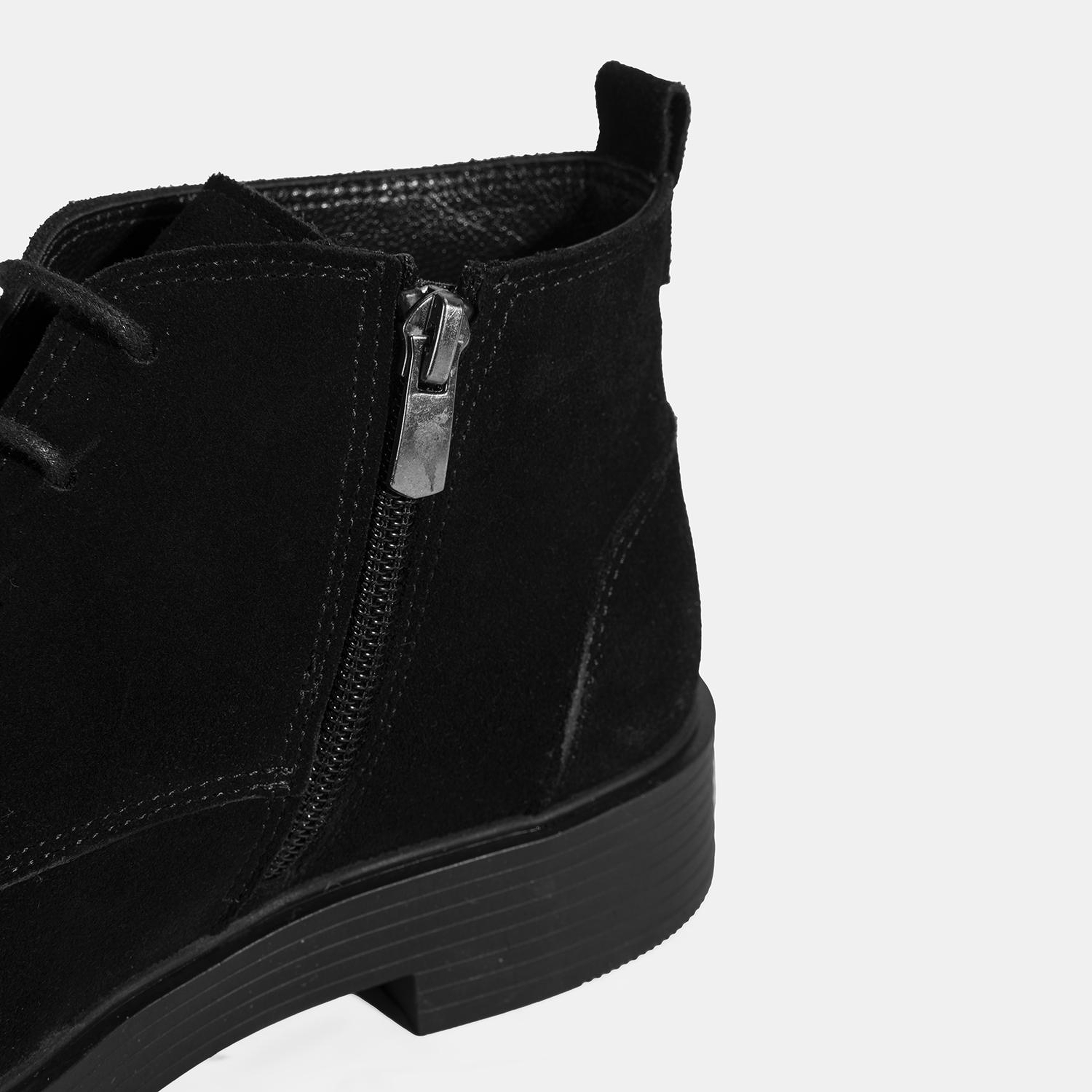 Kadın Siyah Bağcıklı Süet Bot