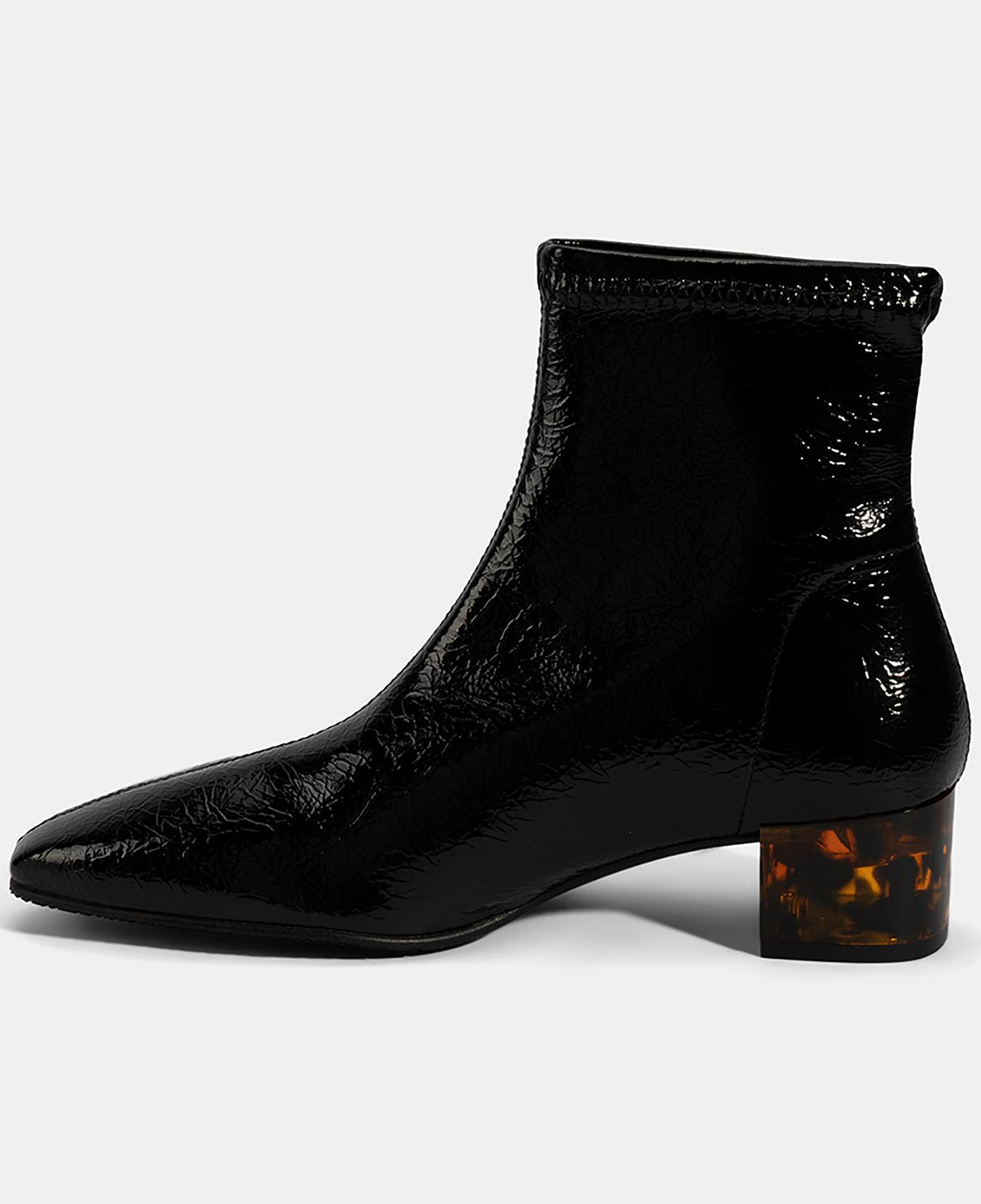 Kadın Siyah Kalın Topuklu Stretch Bot