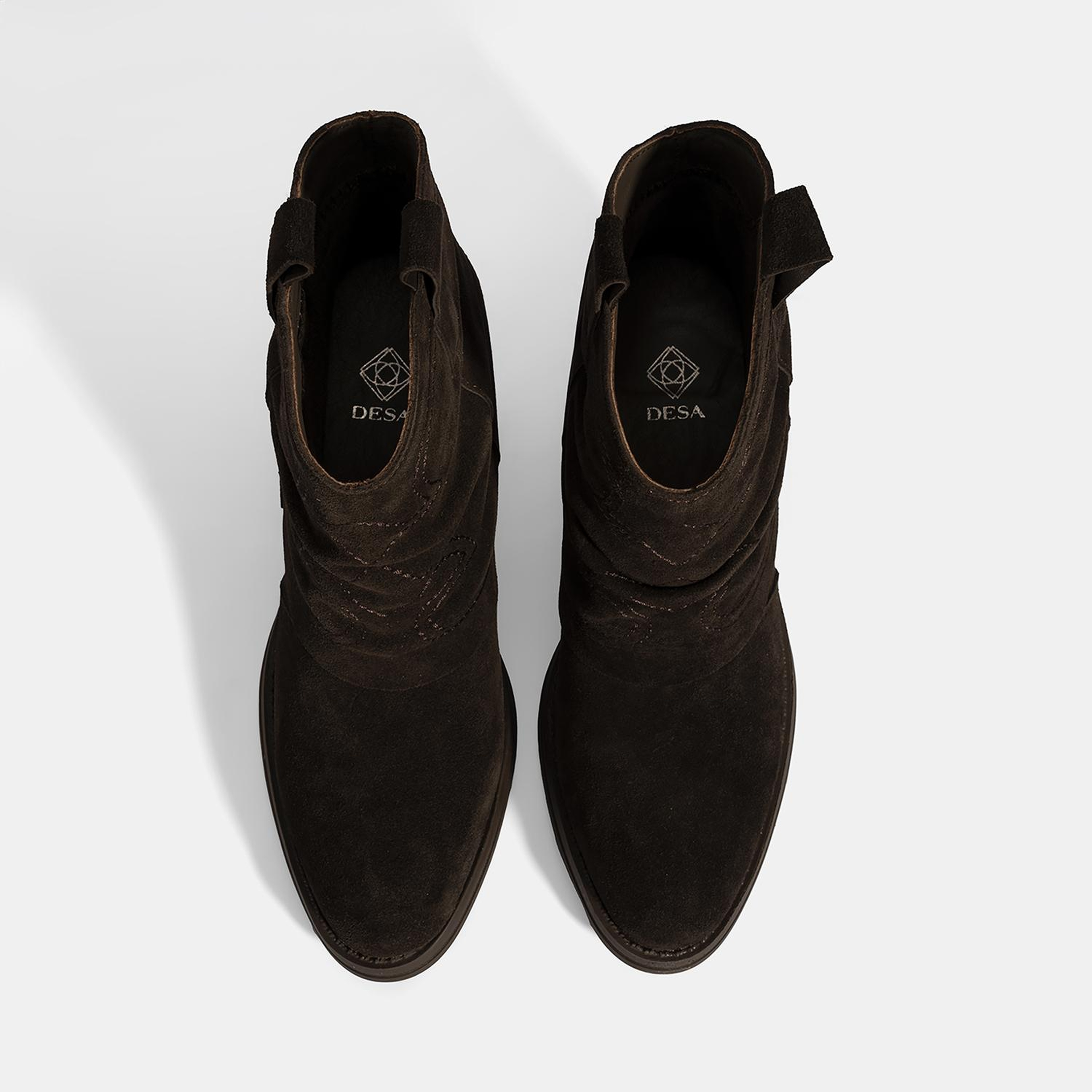 Kadın Kahve İşleme Detaylı Kalın Topuklu Bot