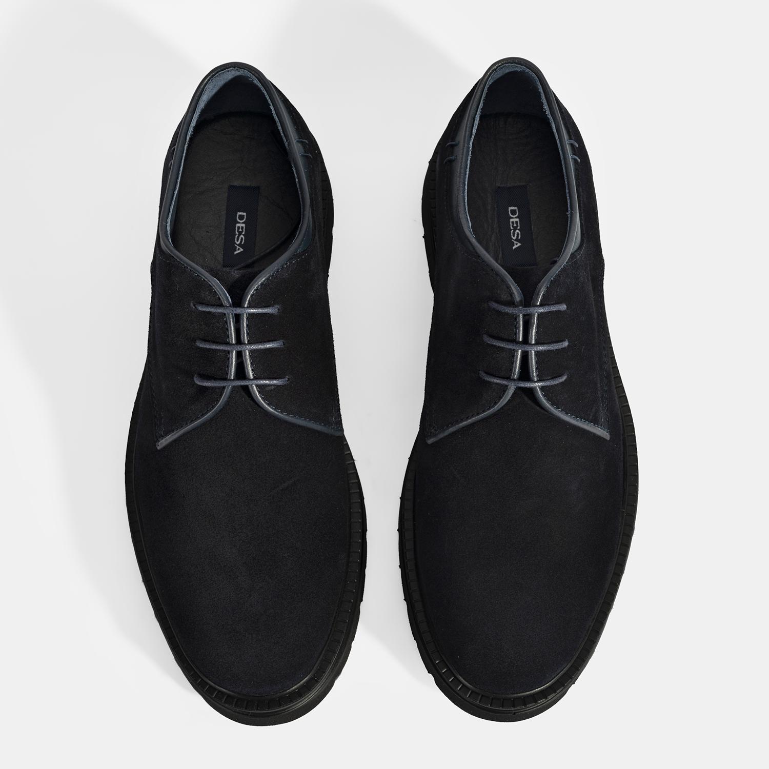 Erkek Lacivert Bağcıklı Süet Günlük Ayakkabı