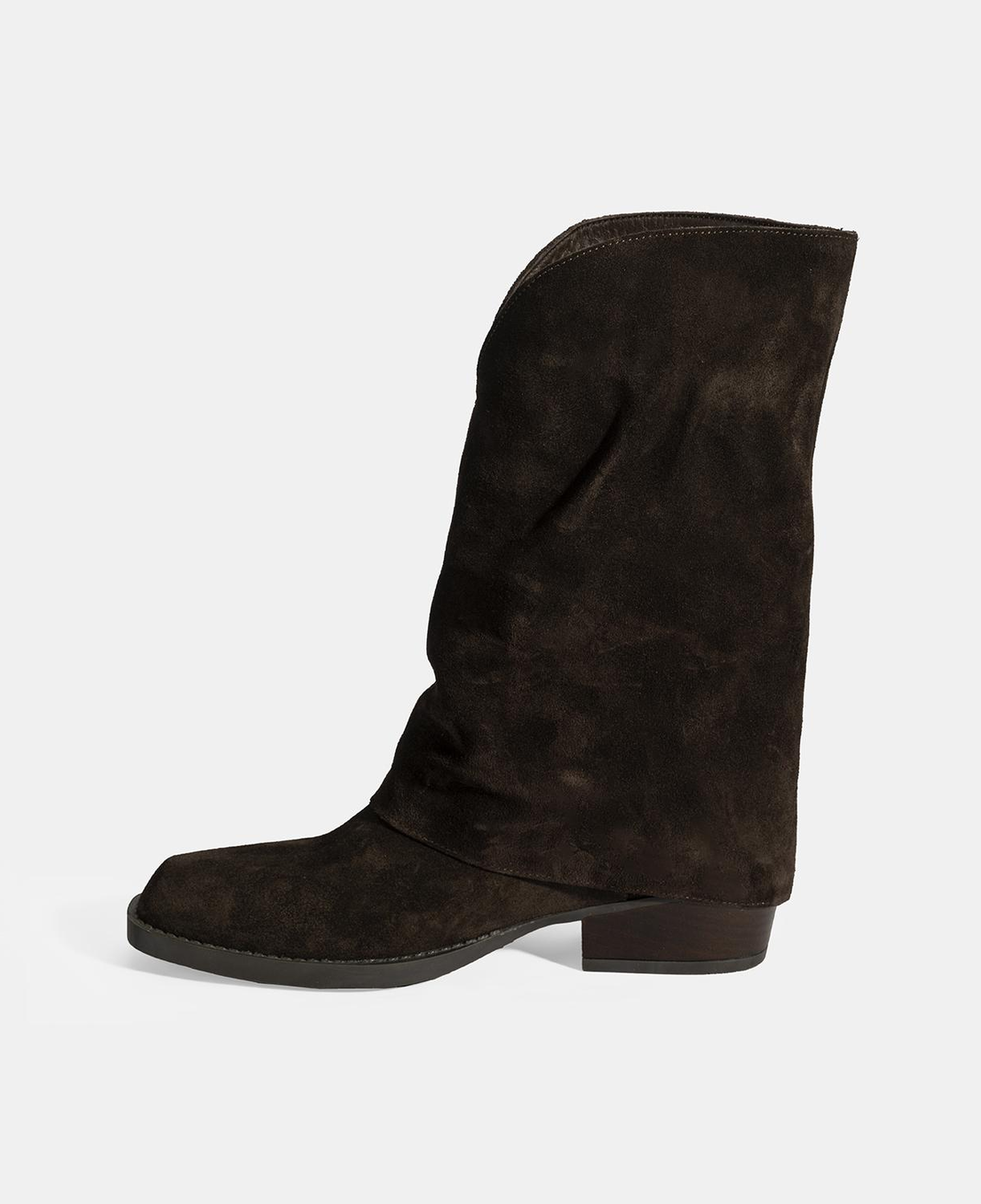 Kadın Kahve Katlama Detaylı Süet Bot