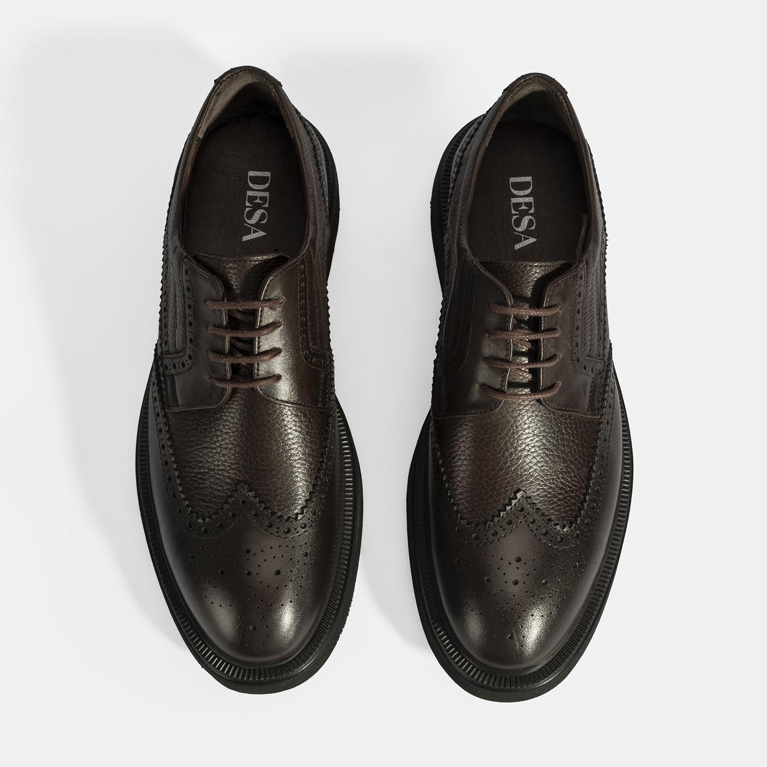 Erkek Kahve Bağcıklı Klasik Ayakkabı