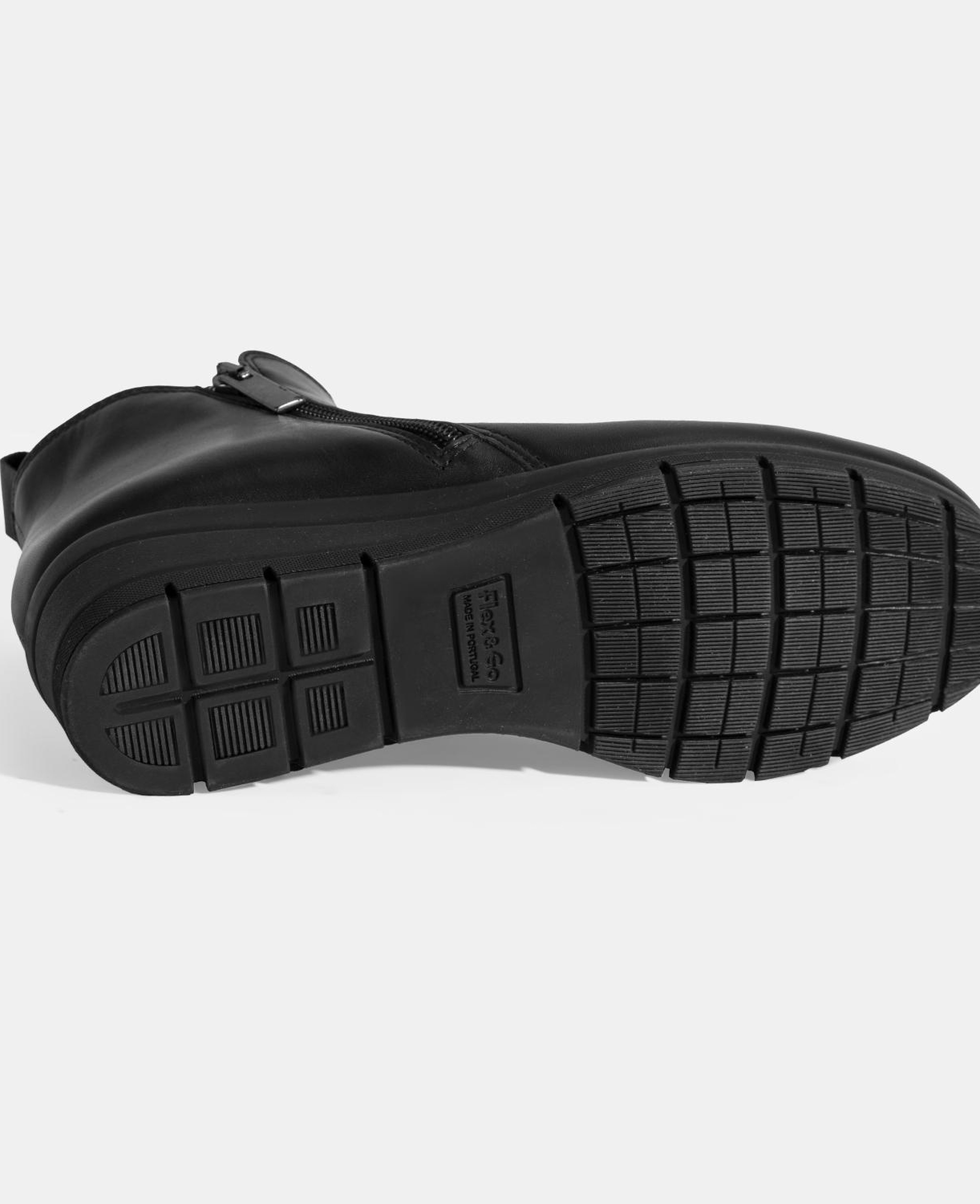 Kadın Siyah DesaComfort Çift Fermuarlı Deri Bot