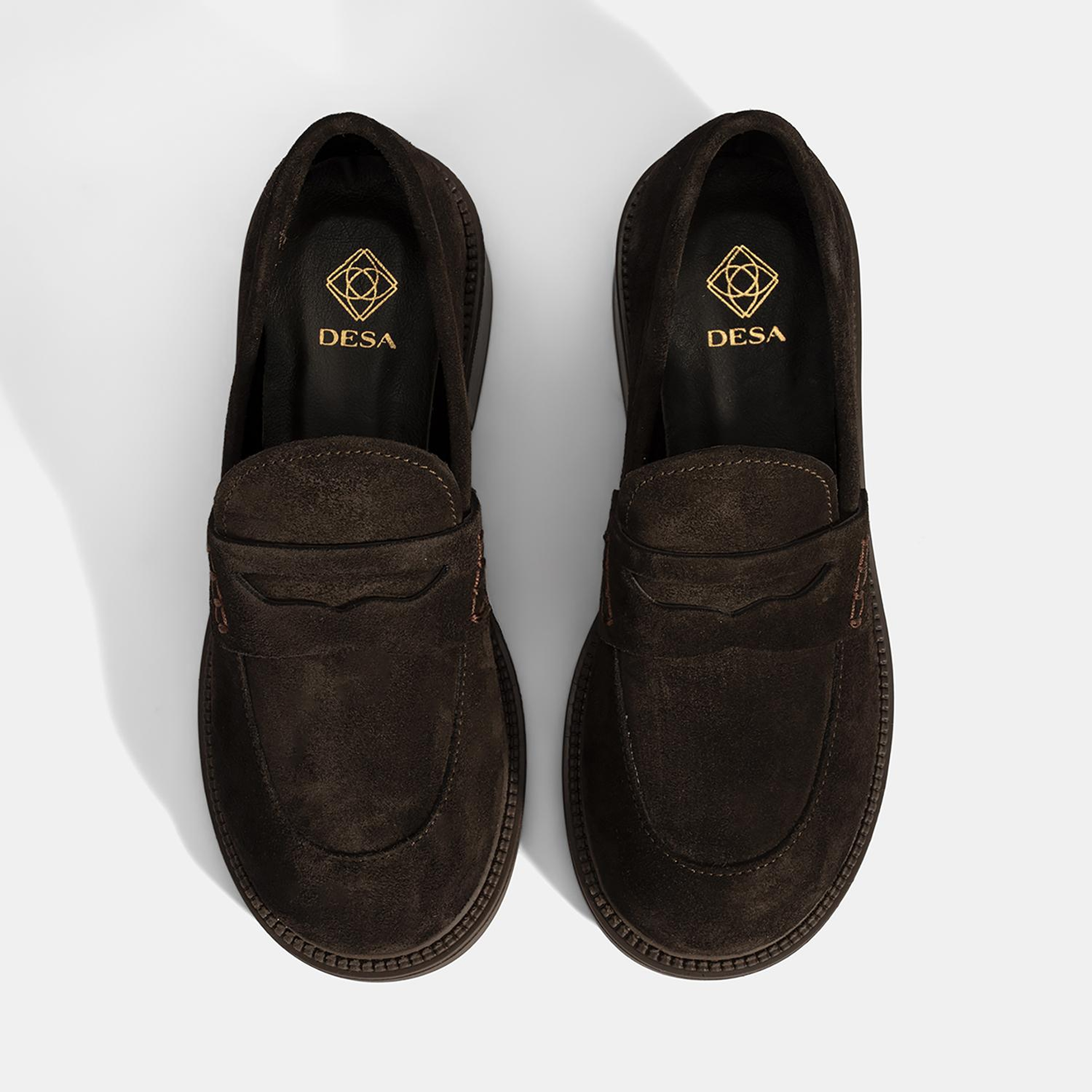 Kadın Kahve Topuklu Süet Loafer