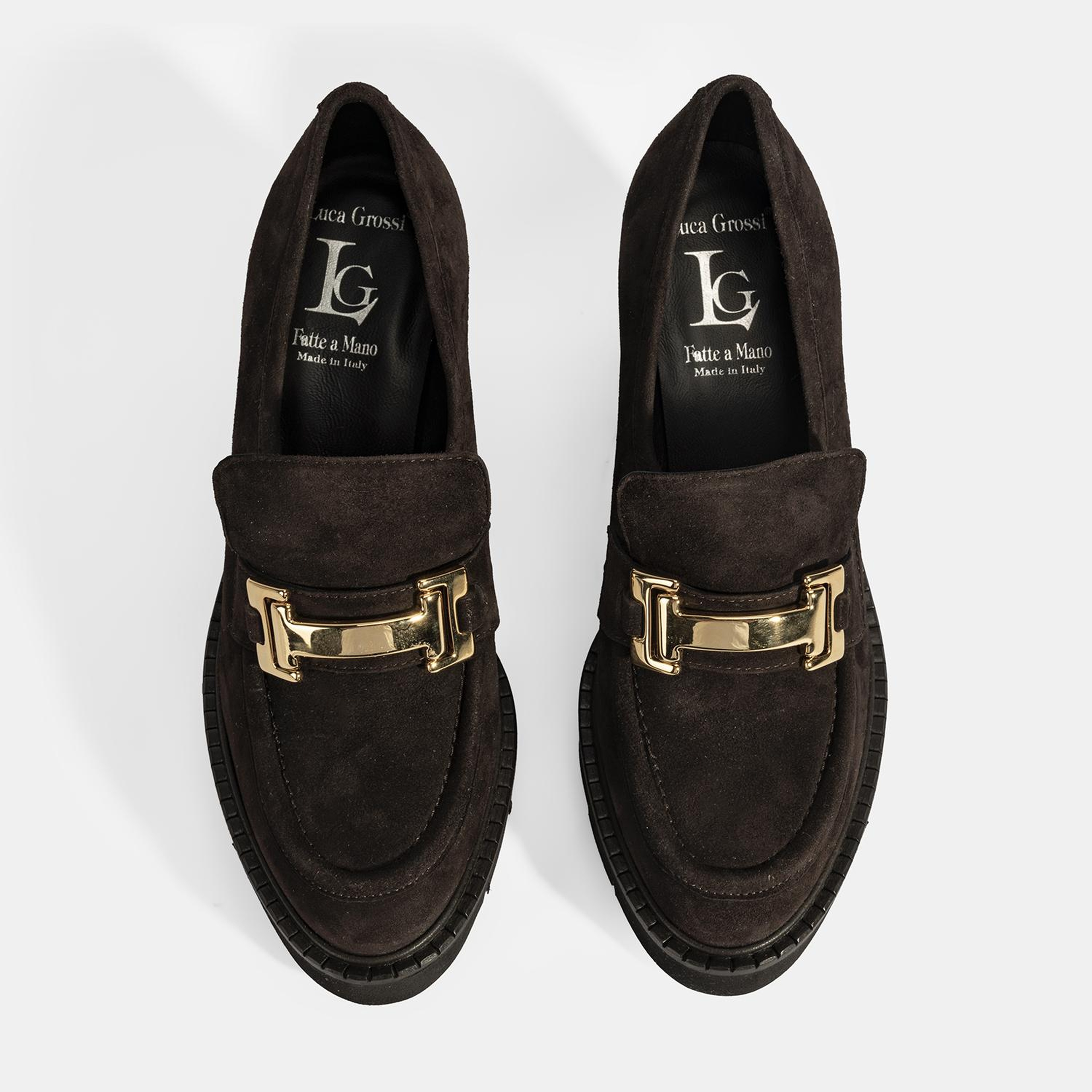 Luca Grossi Kadın Kahve Toka Aksesuarlı Topuklu Süet Loafer