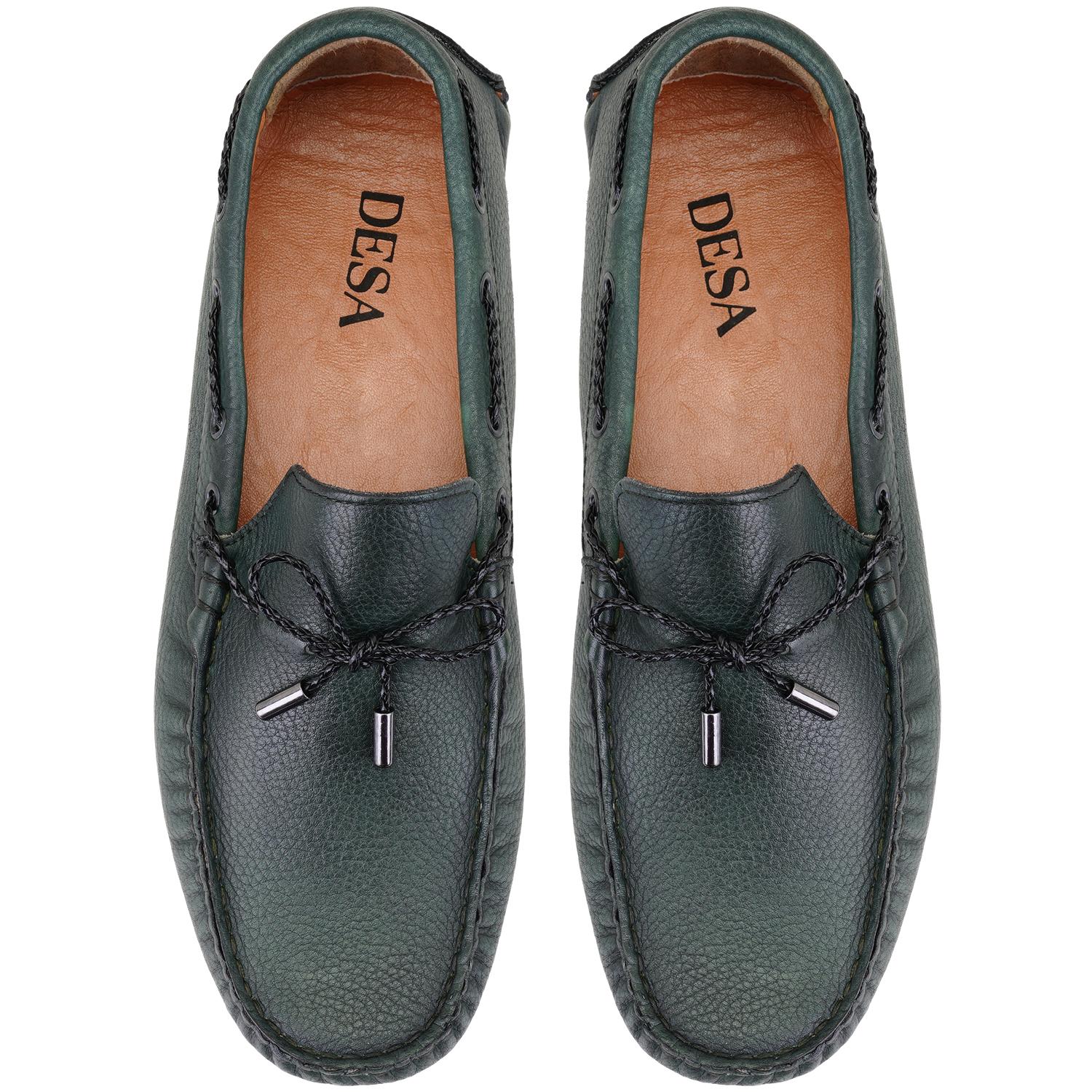 Adriana Yeşil Erkek Deri Loafer
