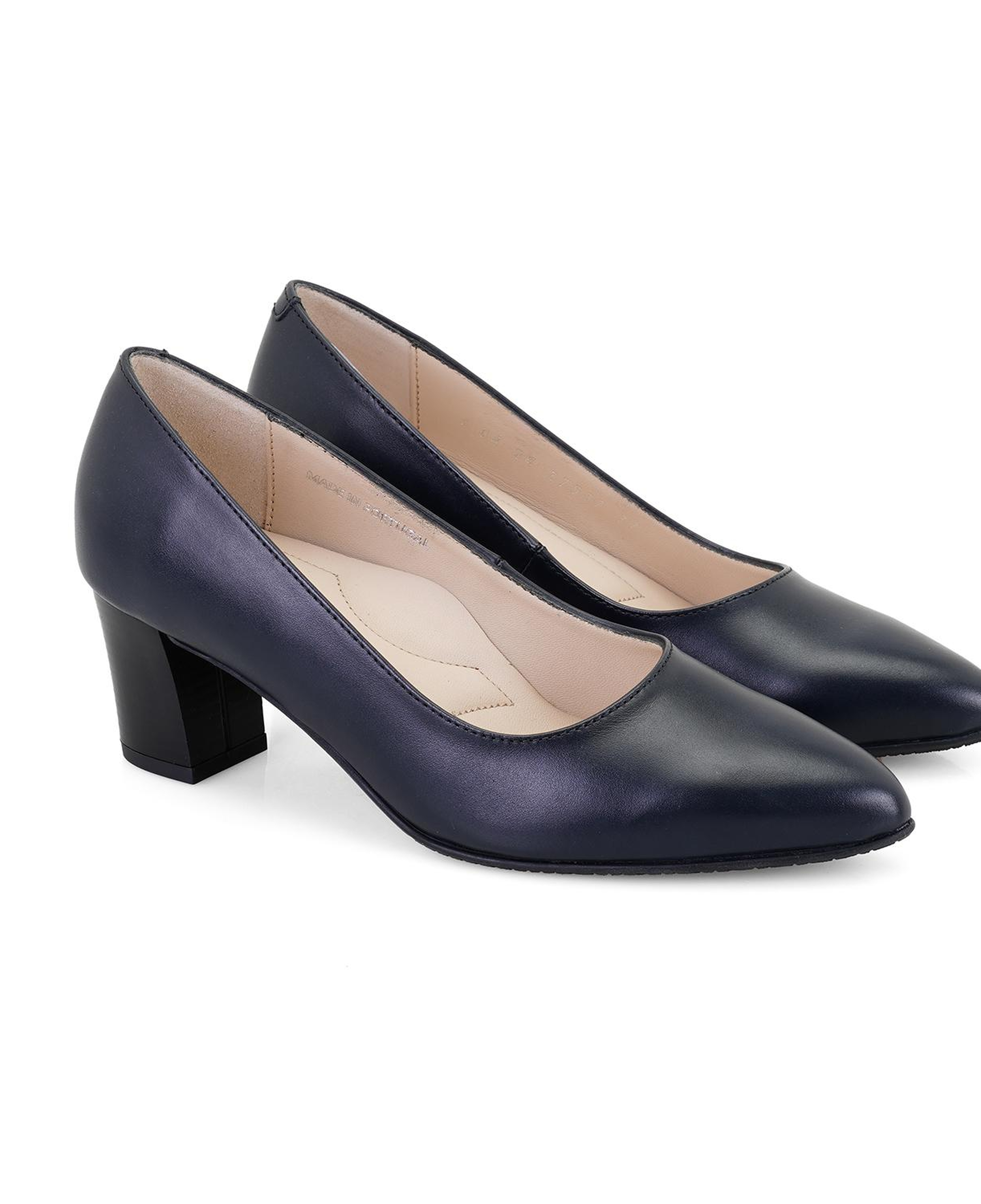 Kadın Lacivert DesaComfort Topuklu Deri Klasik Ayakkabı