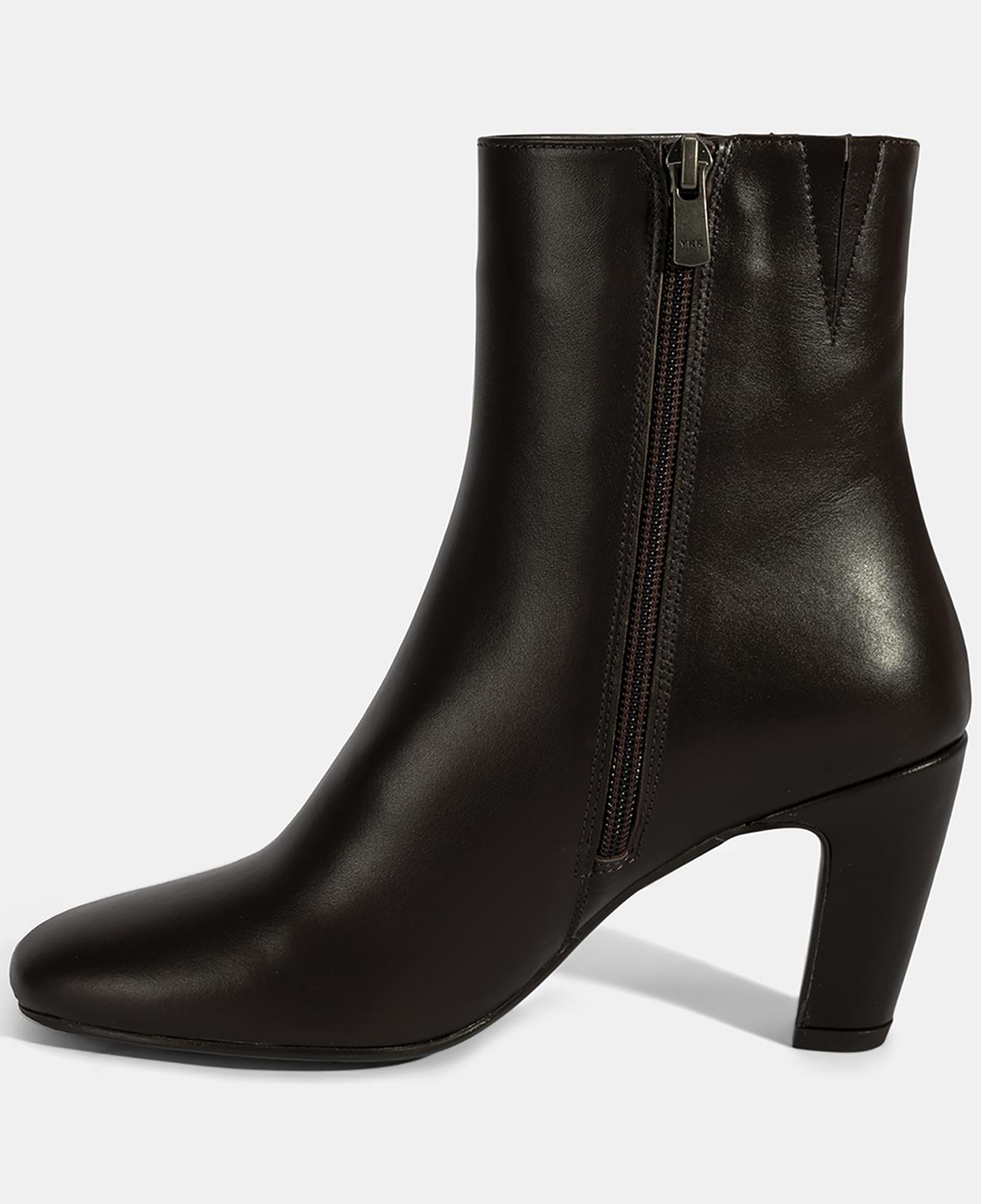 Kadın Kahve Topuklu Deri Bot