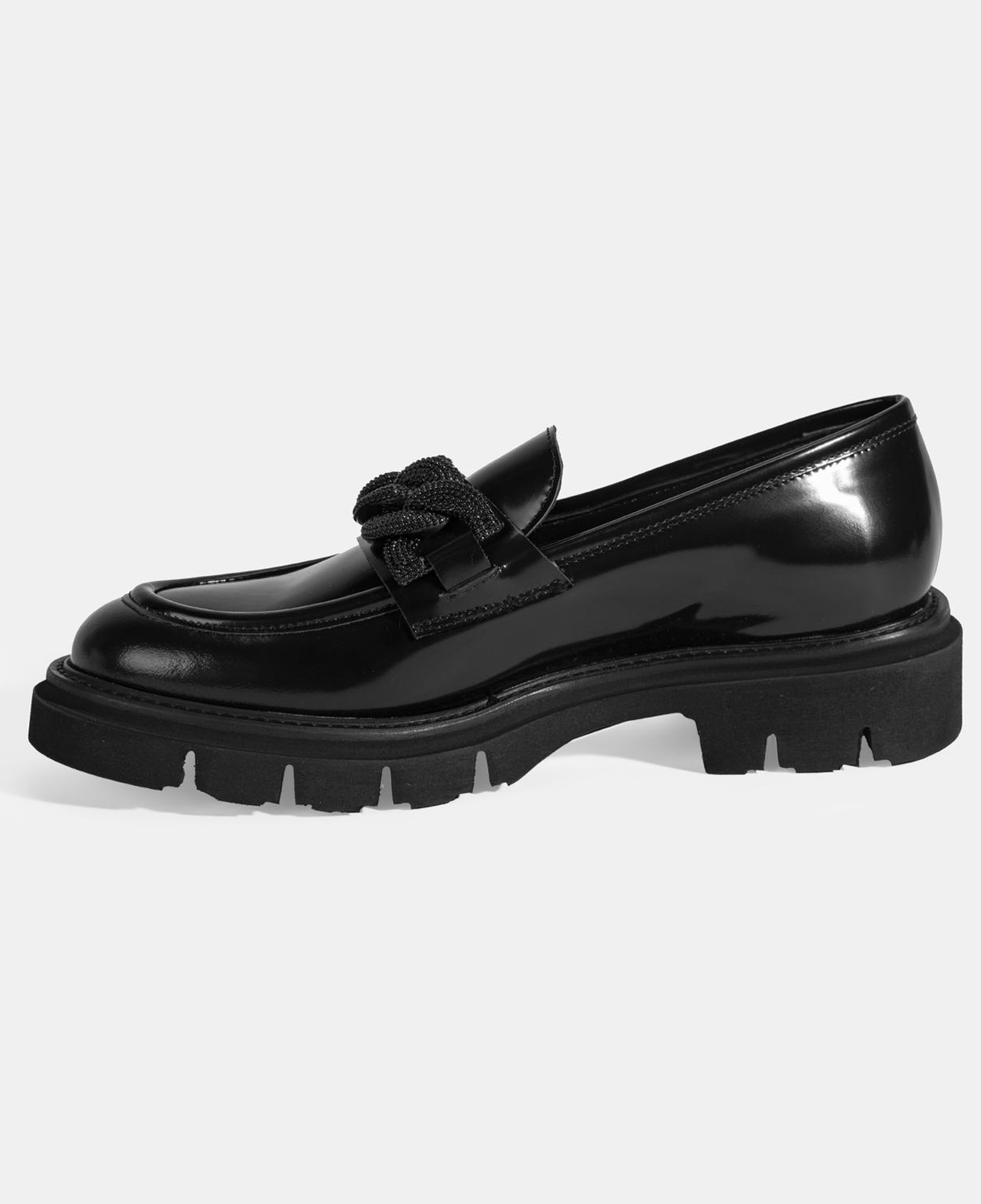 Luca Grossi Kadın Siyah Toka Detaylı Deri Loafer