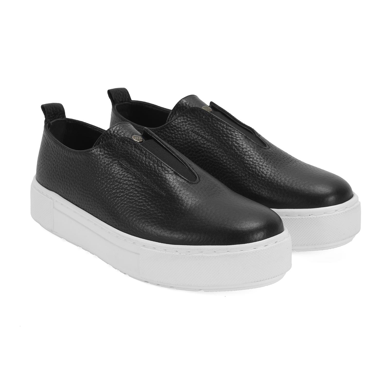 Kadın Siyah Deri Günlük Ayakkabı