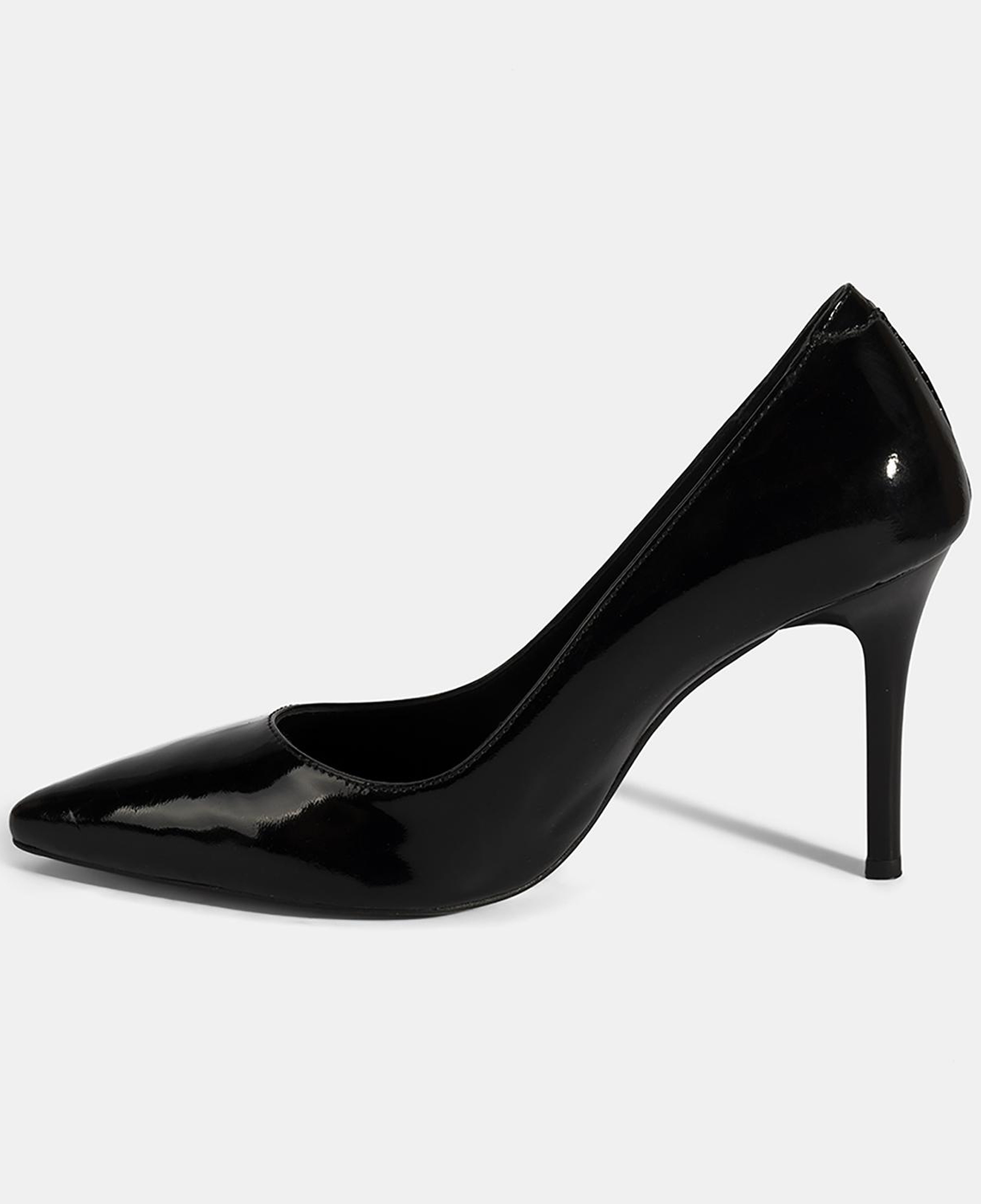 Kadın Siyah Deri Stiletto