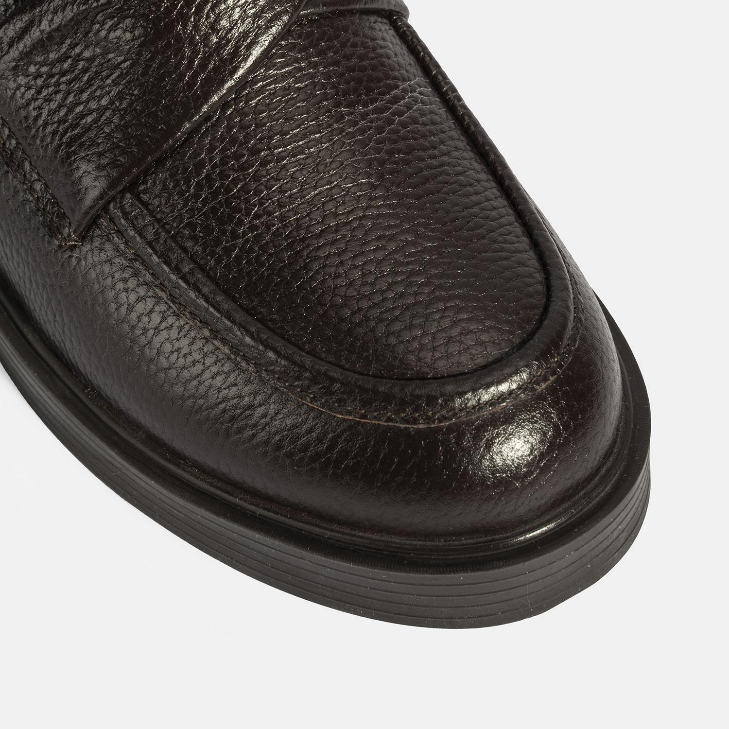 Kadın Kahve Deri Loafer