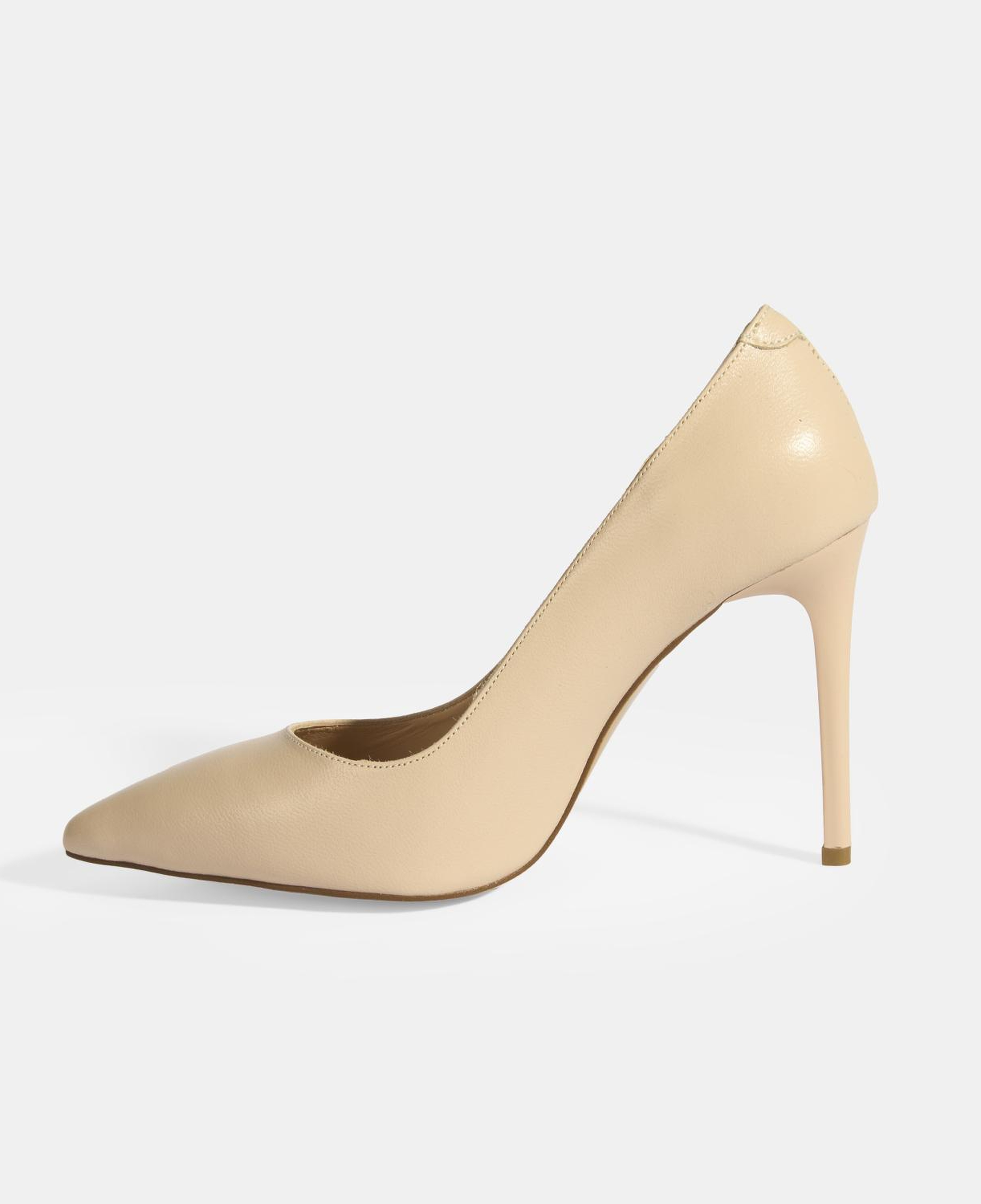 Kadın Ten Deri Topuklu Klasik Ayakkabı