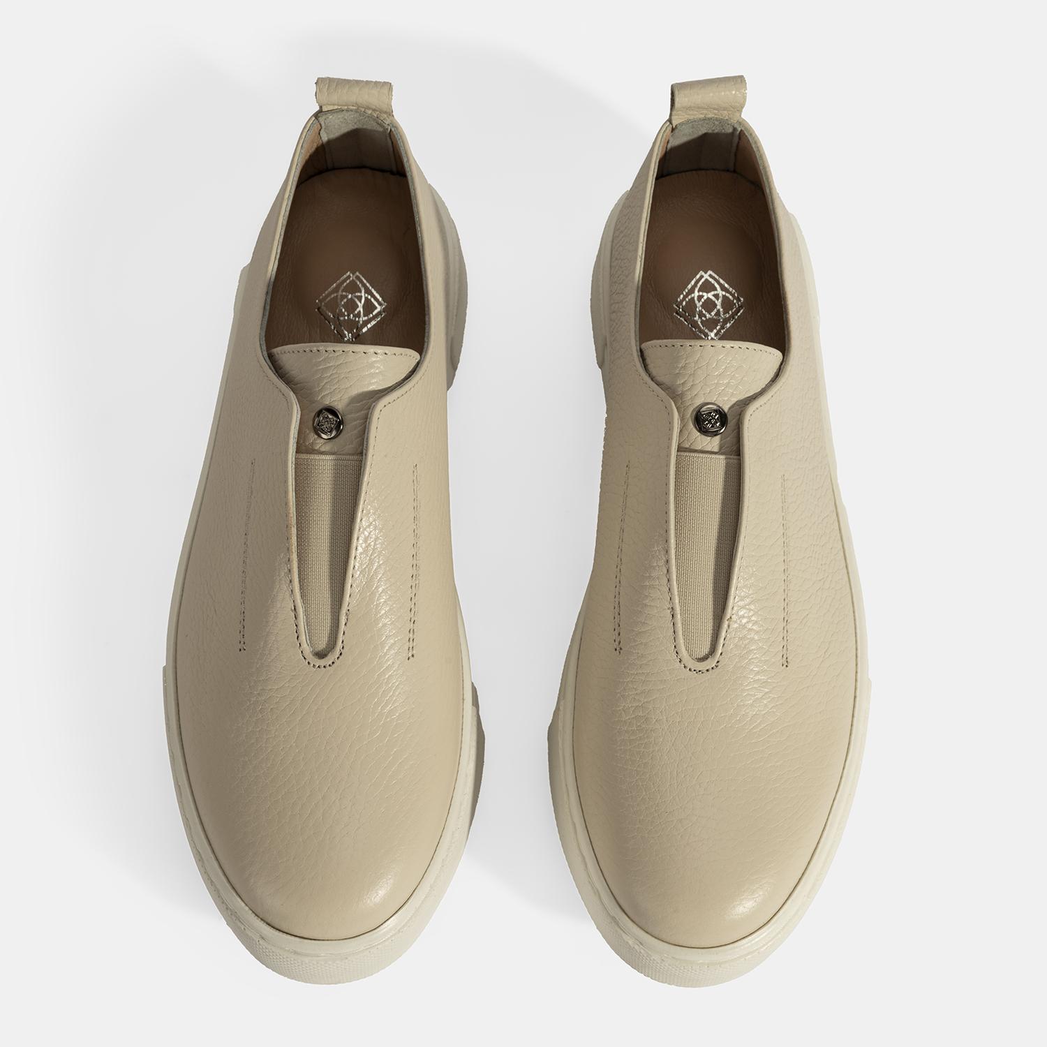 Kadın Bej Günlük Deri Ayakkabı