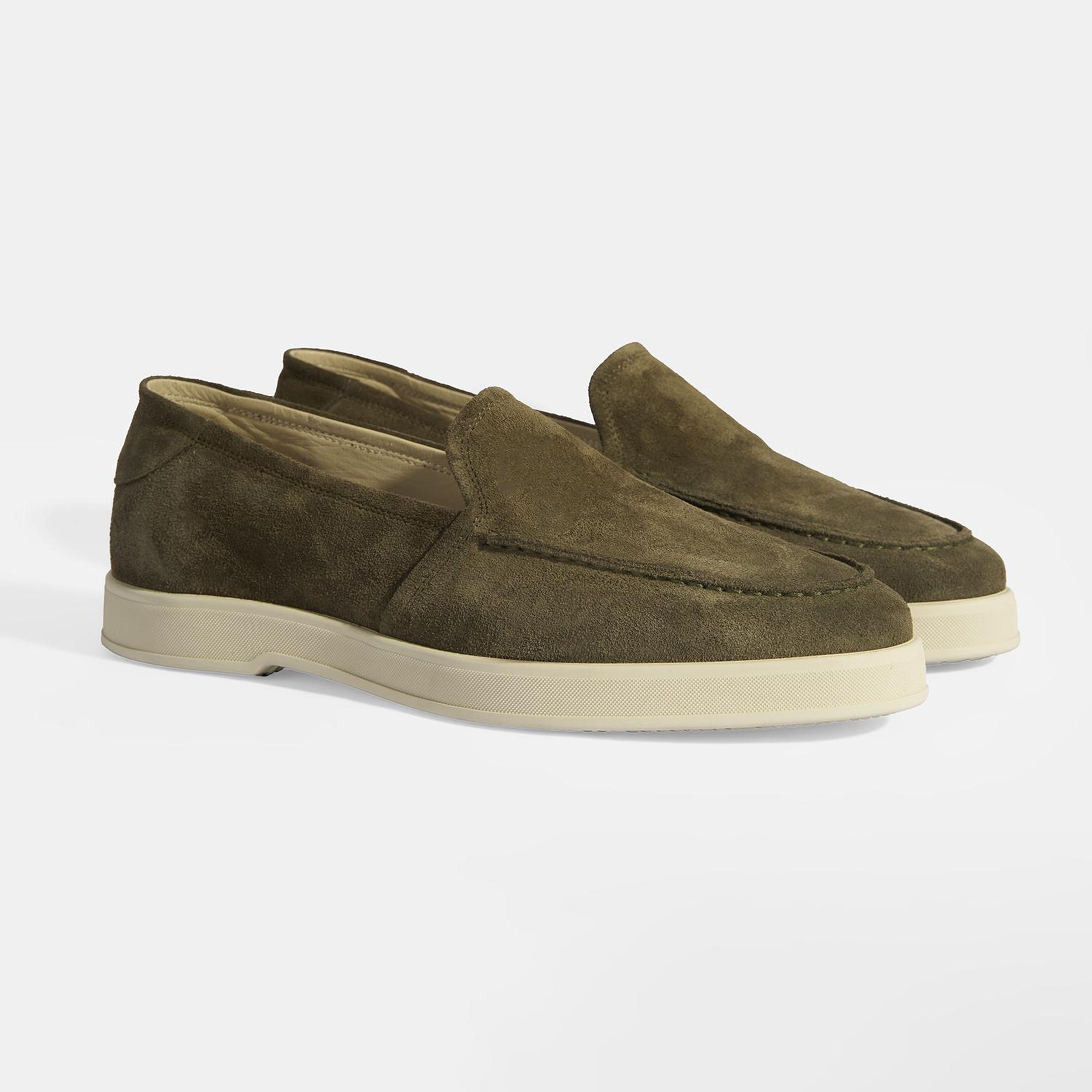 Peraleda Haki Erkek Slip-On Süet Loafer