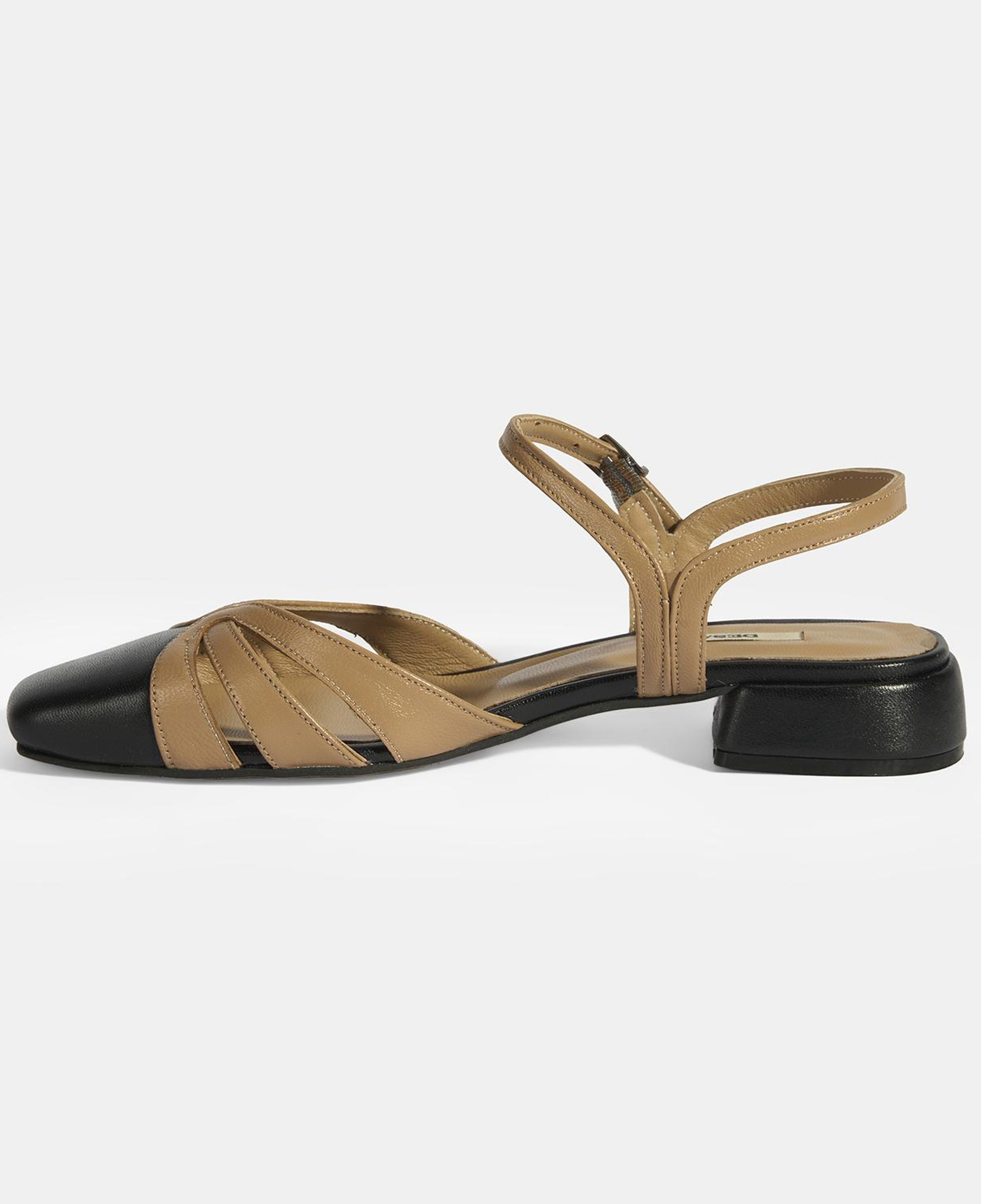 Kadın Bej Slingback Deri Günlük Ayakkabı