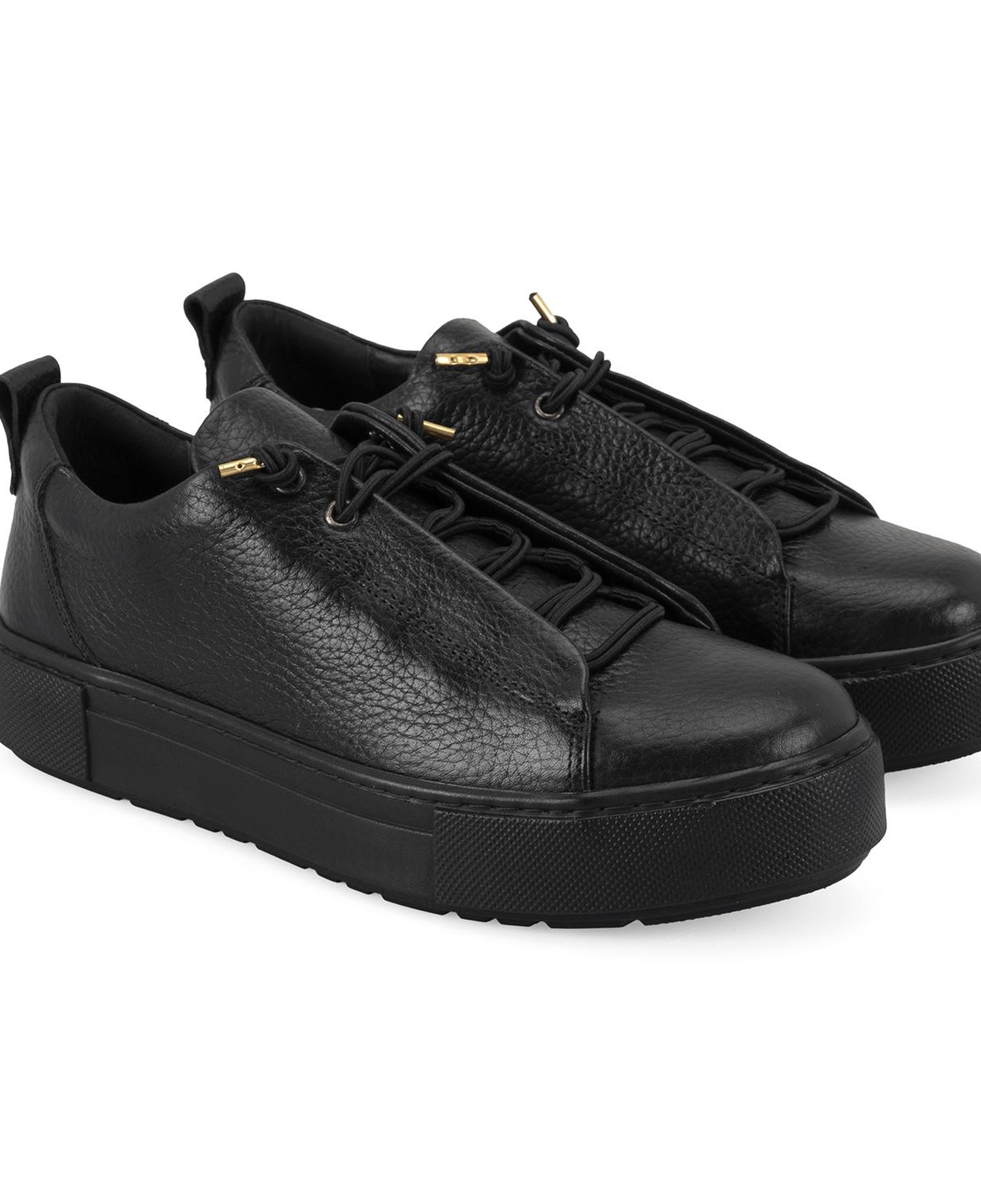 Kadın Siyah Deri Spor Ayakkabı