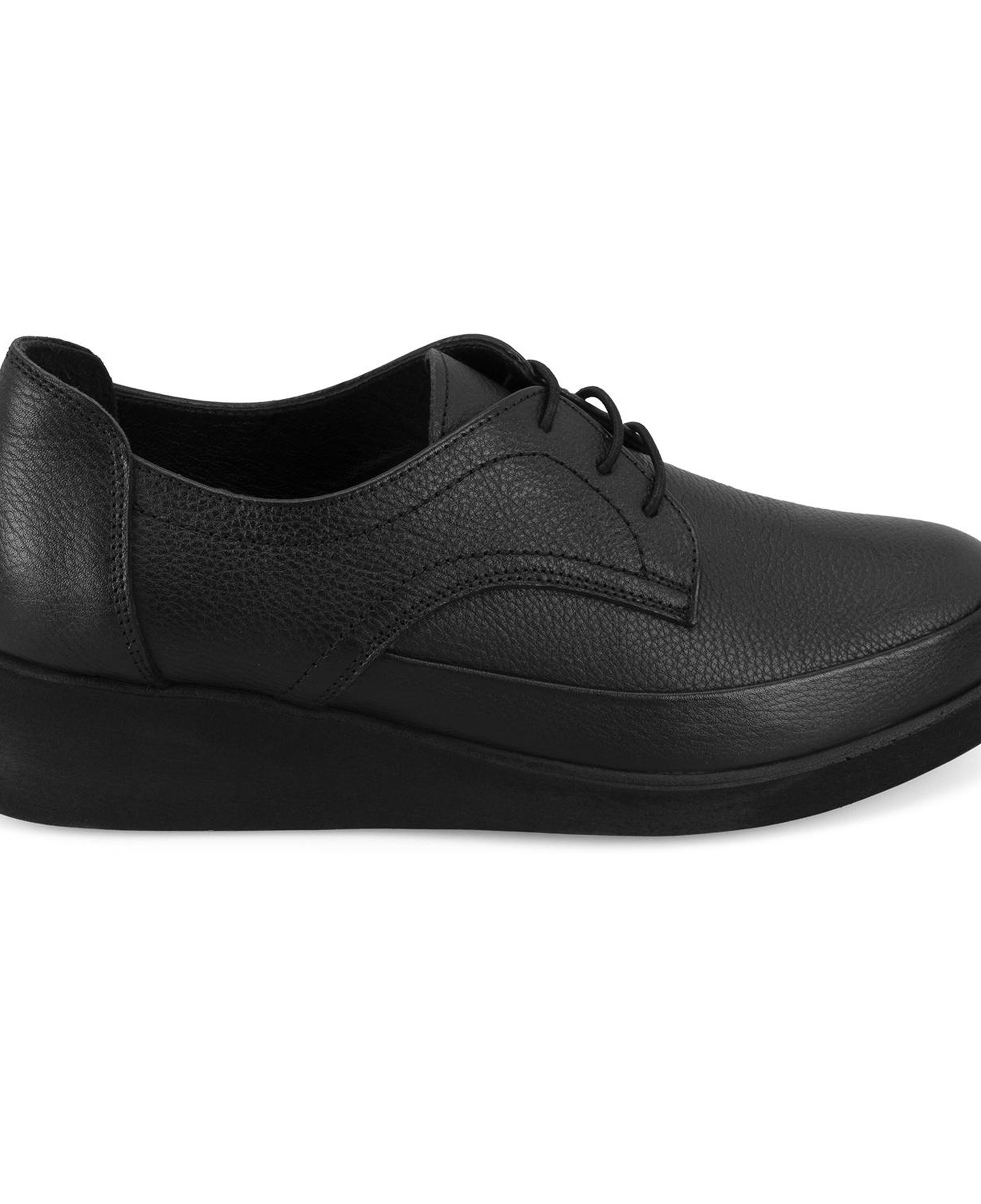 Hailee Siyah Kadın DesaComfort Dolgu Topuklu Deri Günlük Ayakkabı