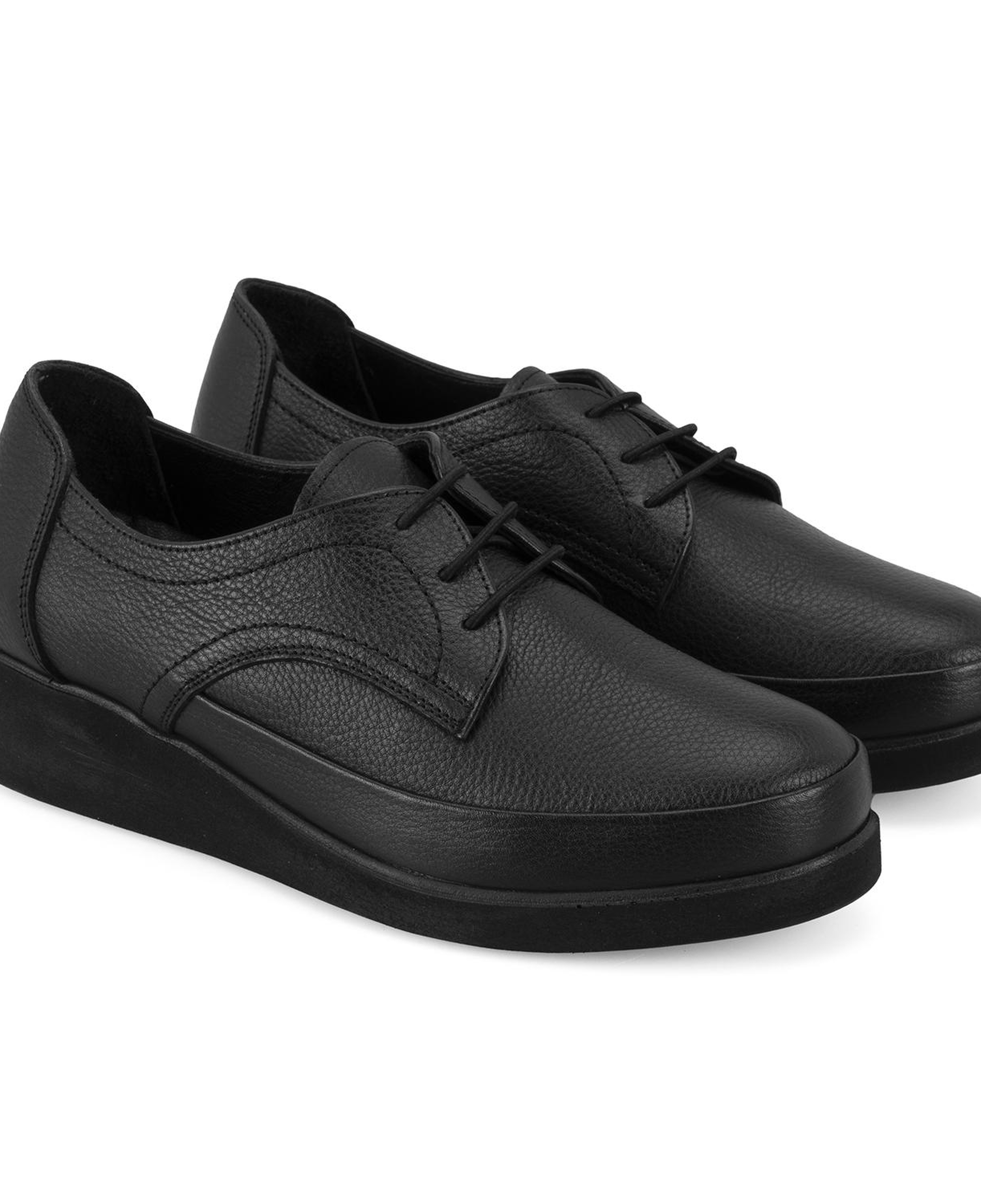 Hailee Siyah Kadın DesaComfort Dolgu Topuklu Deri Günlük Ayakkabı