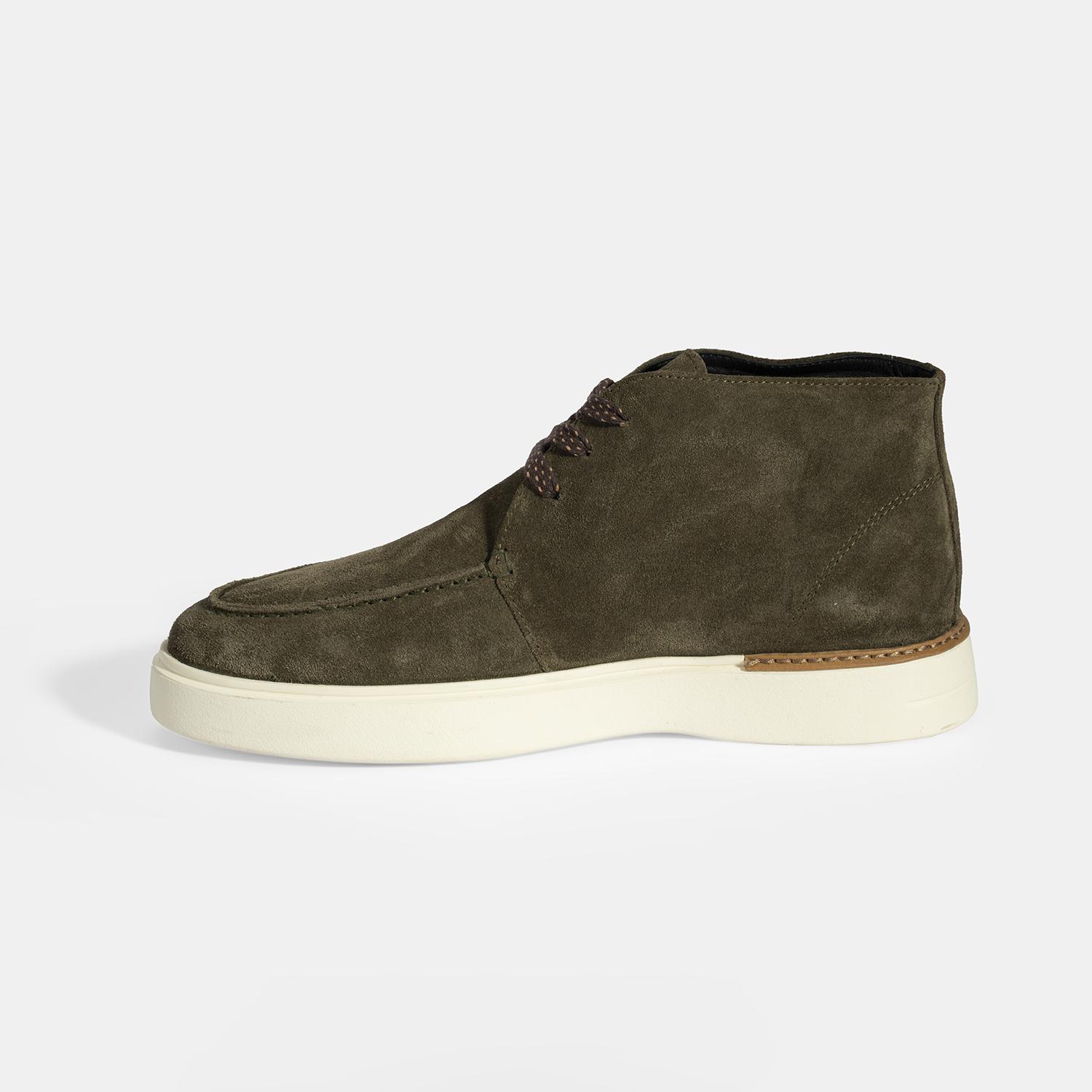 Erkek Yeşil Bağcıklı Süet Bot