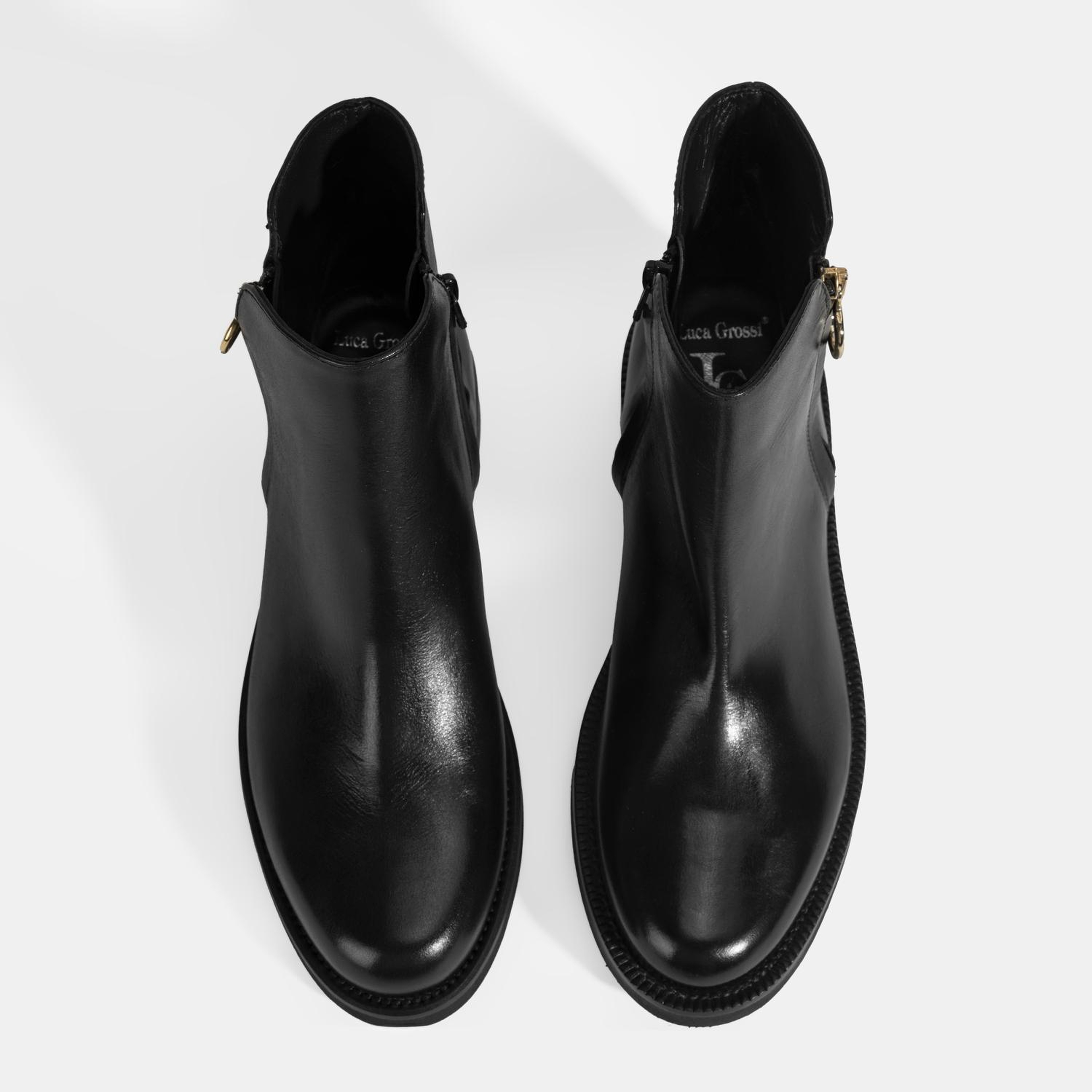 Luca Grossi Kadın Siyah Fermuarlı Deri Bot