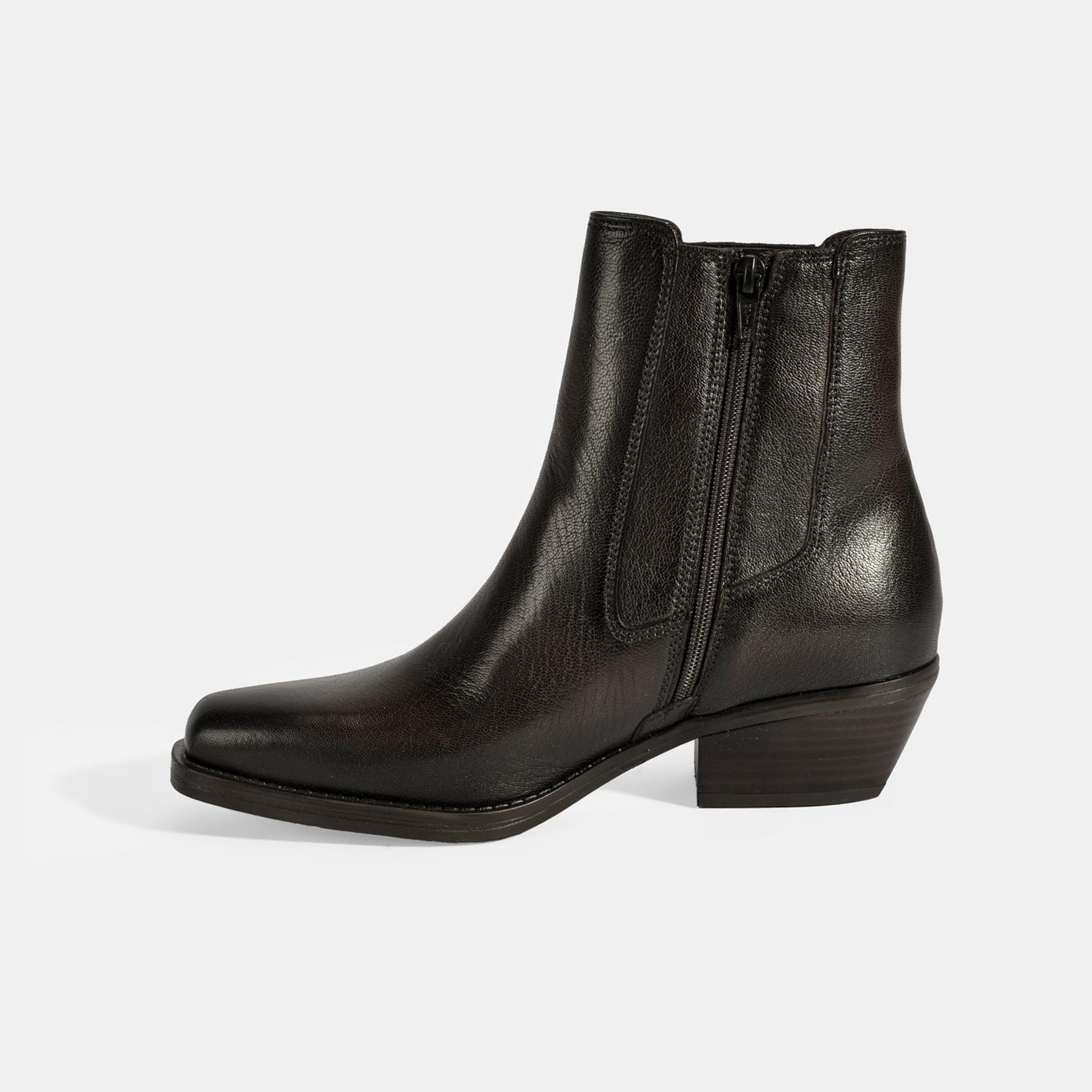 Kadın Kahve Topuklu Deri Bot