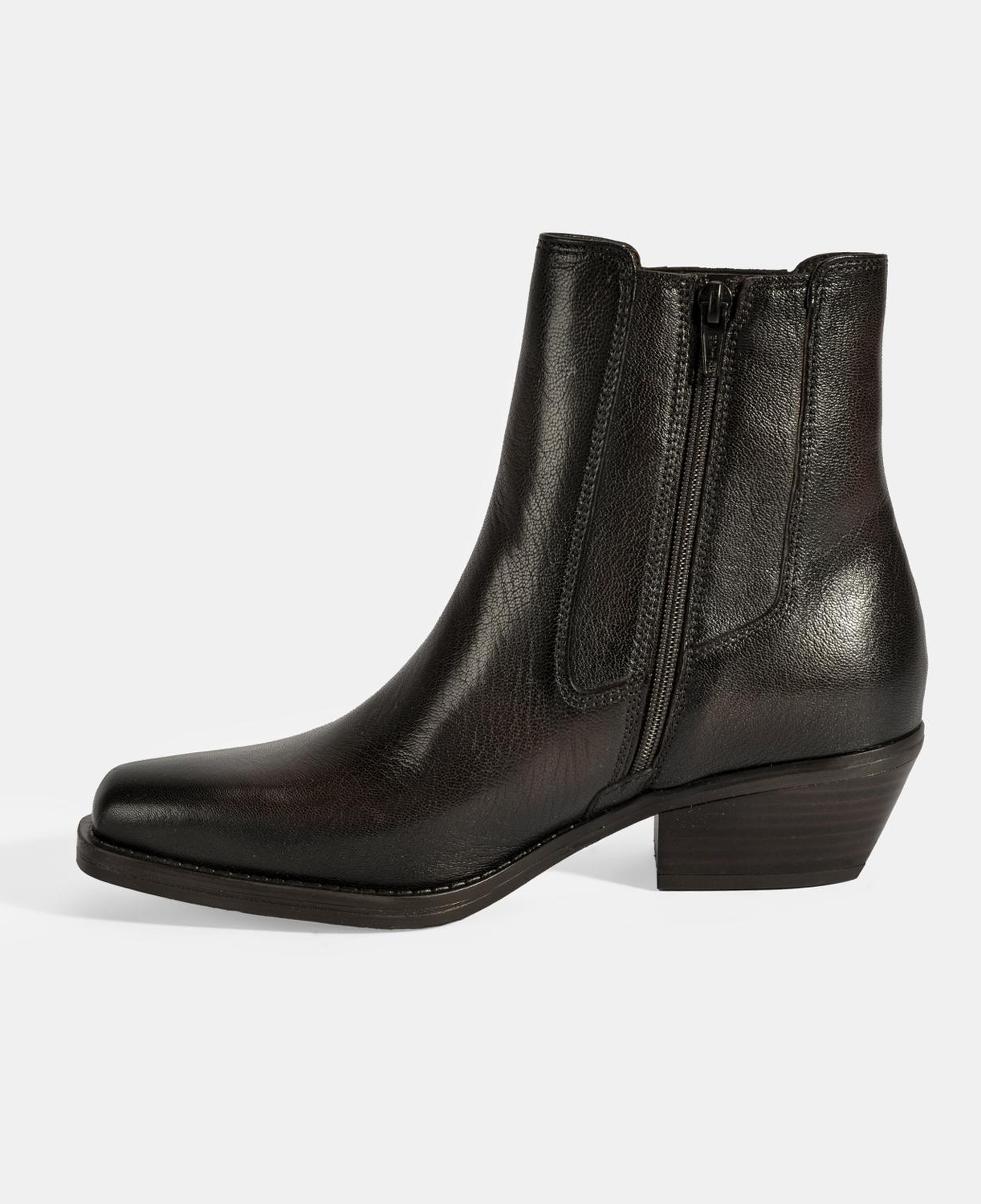 Kadın Kahve Topuklu Deri Bot