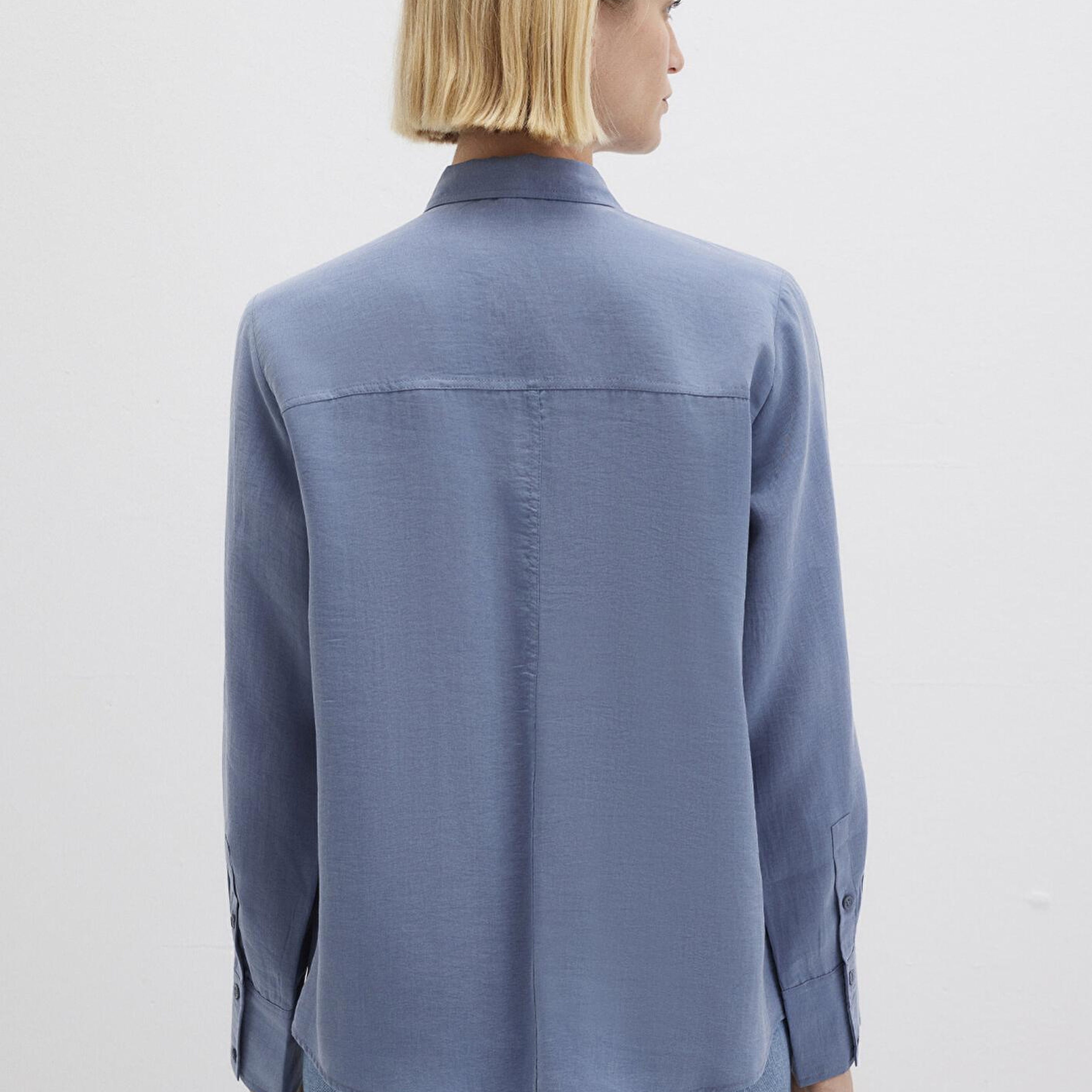 Mavi Mavi (TENCEL™) Liyosel Gömlek Loose Fit / Bol Rahat Kesim 1211373-70728